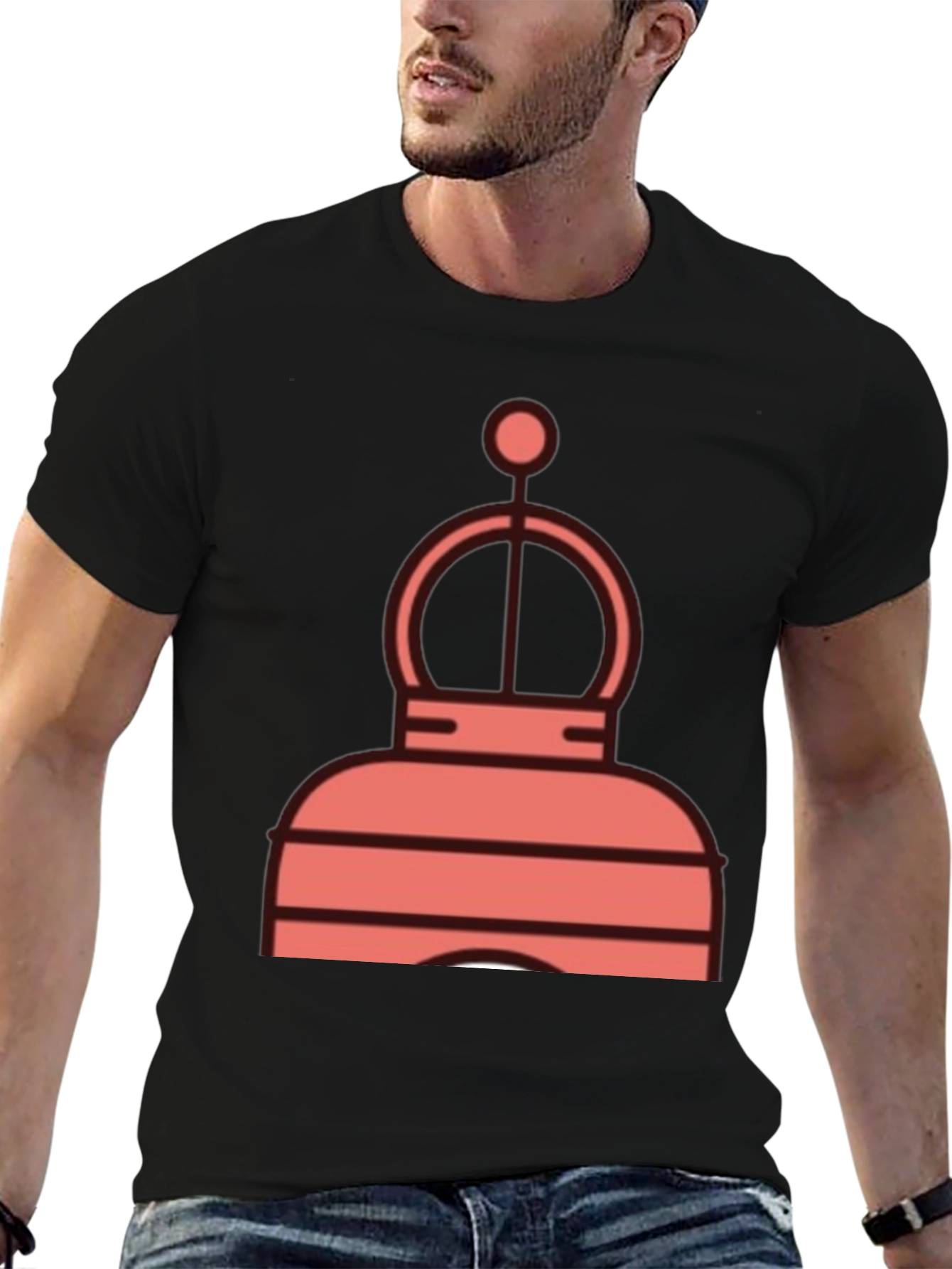 Abstract Crown Graphic T-Shirt - Modern Style