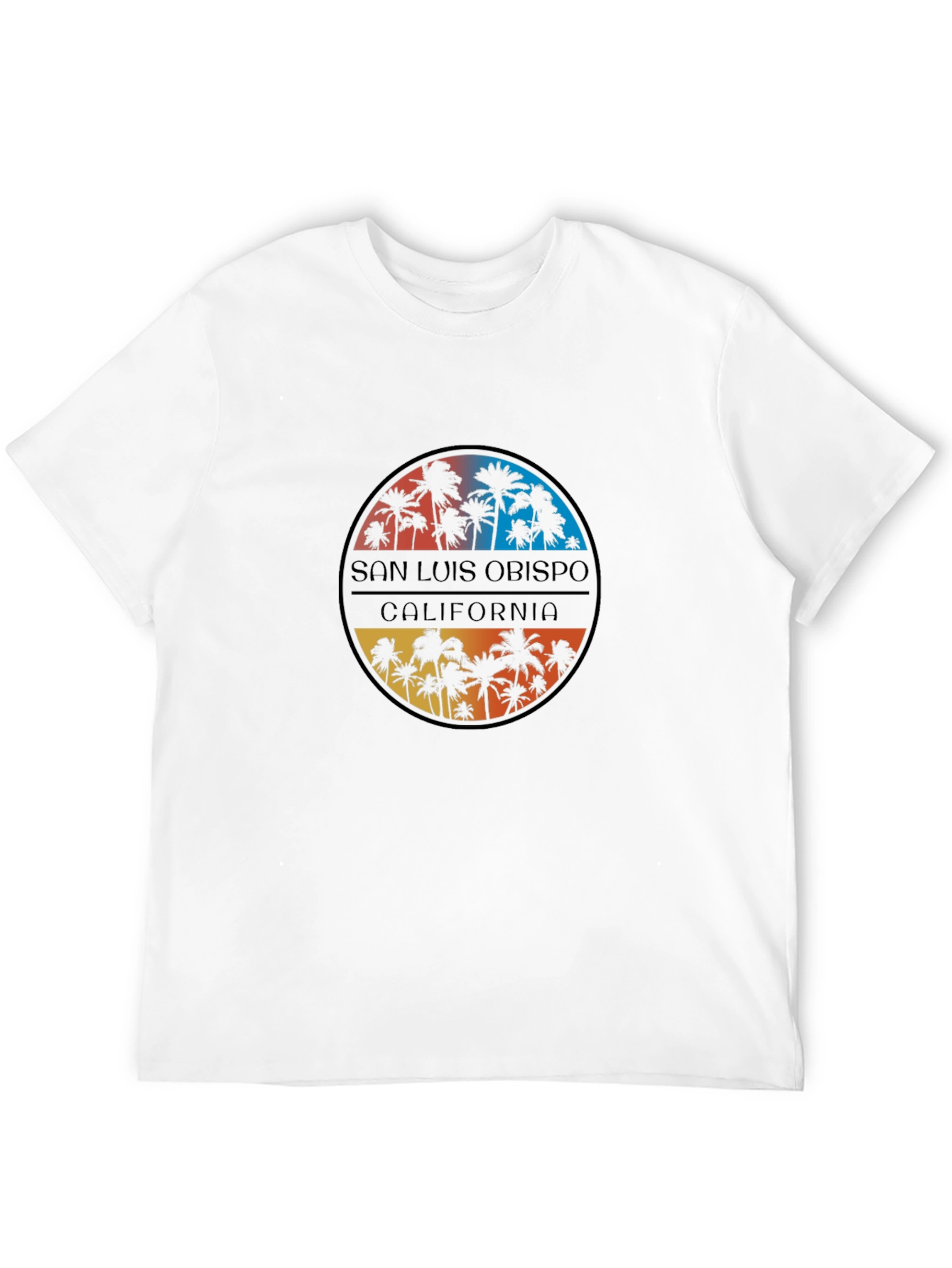 San Luis Obispo California Palms Black T-Shirt