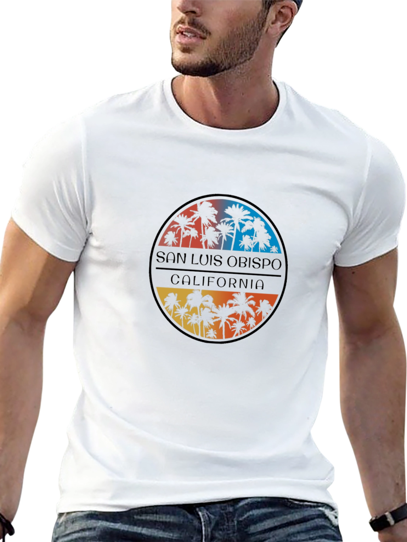 San Luis Obispo California Palms Black T-Shirt