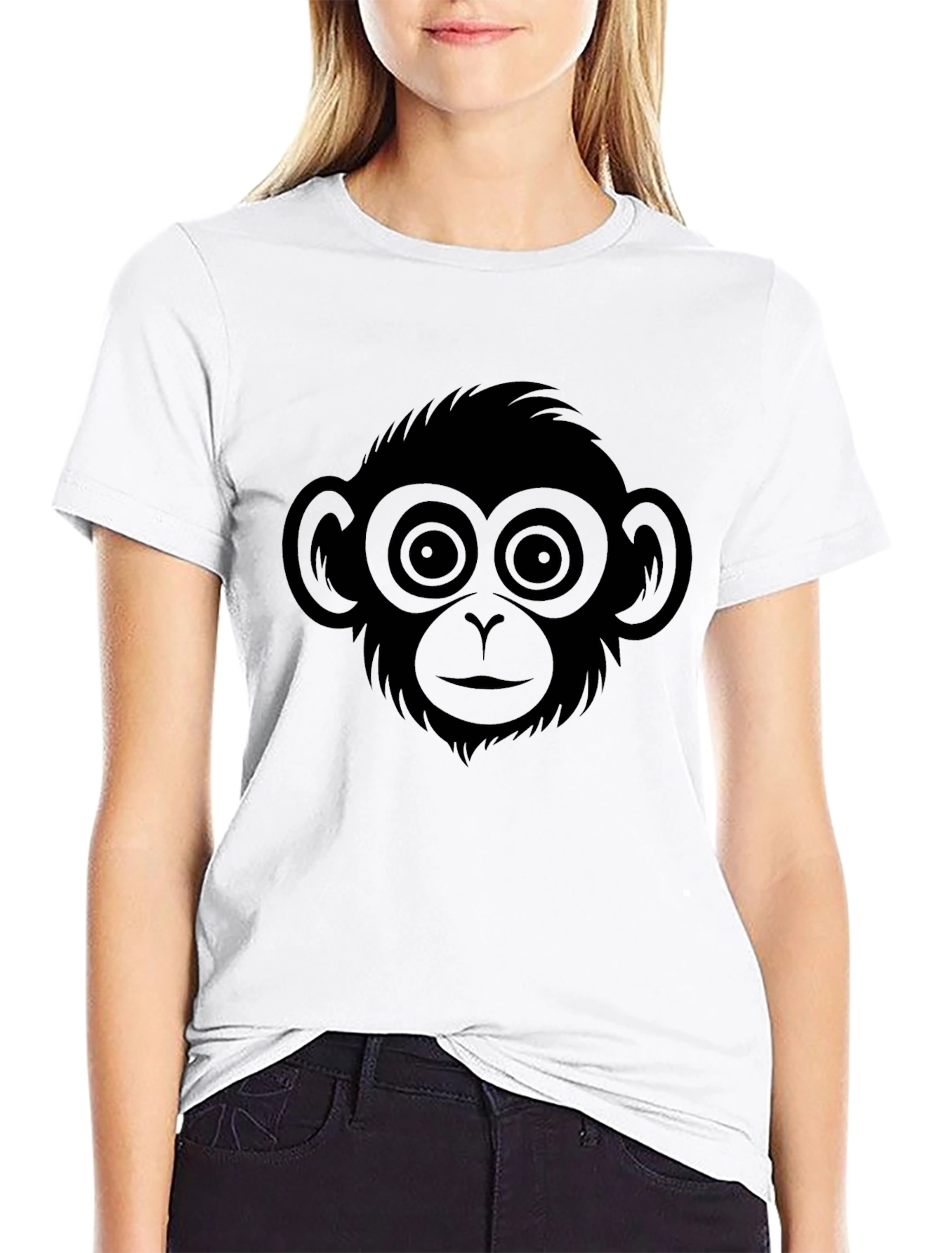 Monkey Face Graphic T-Shirt