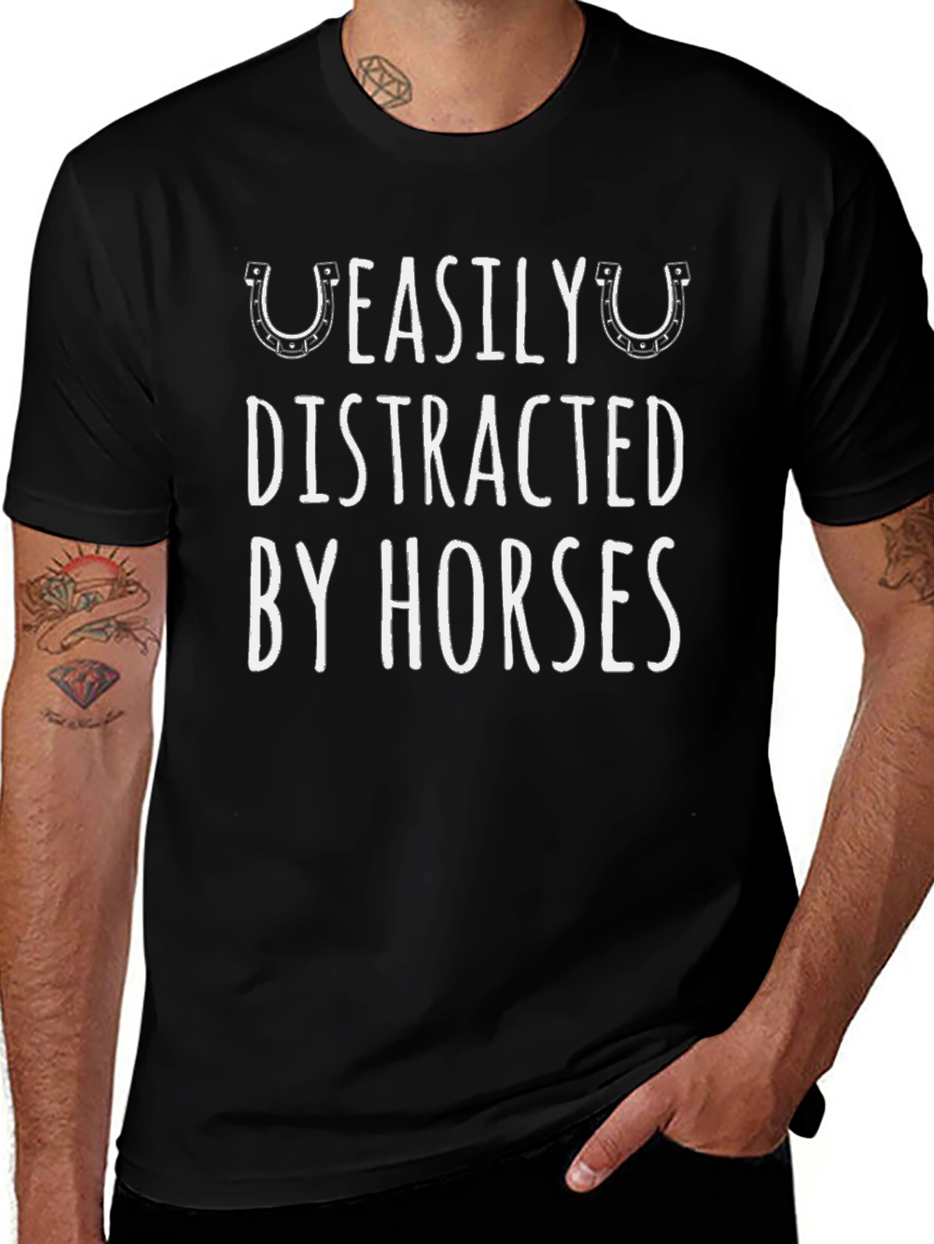 Easily Distracted by Horses Graphic Tee
