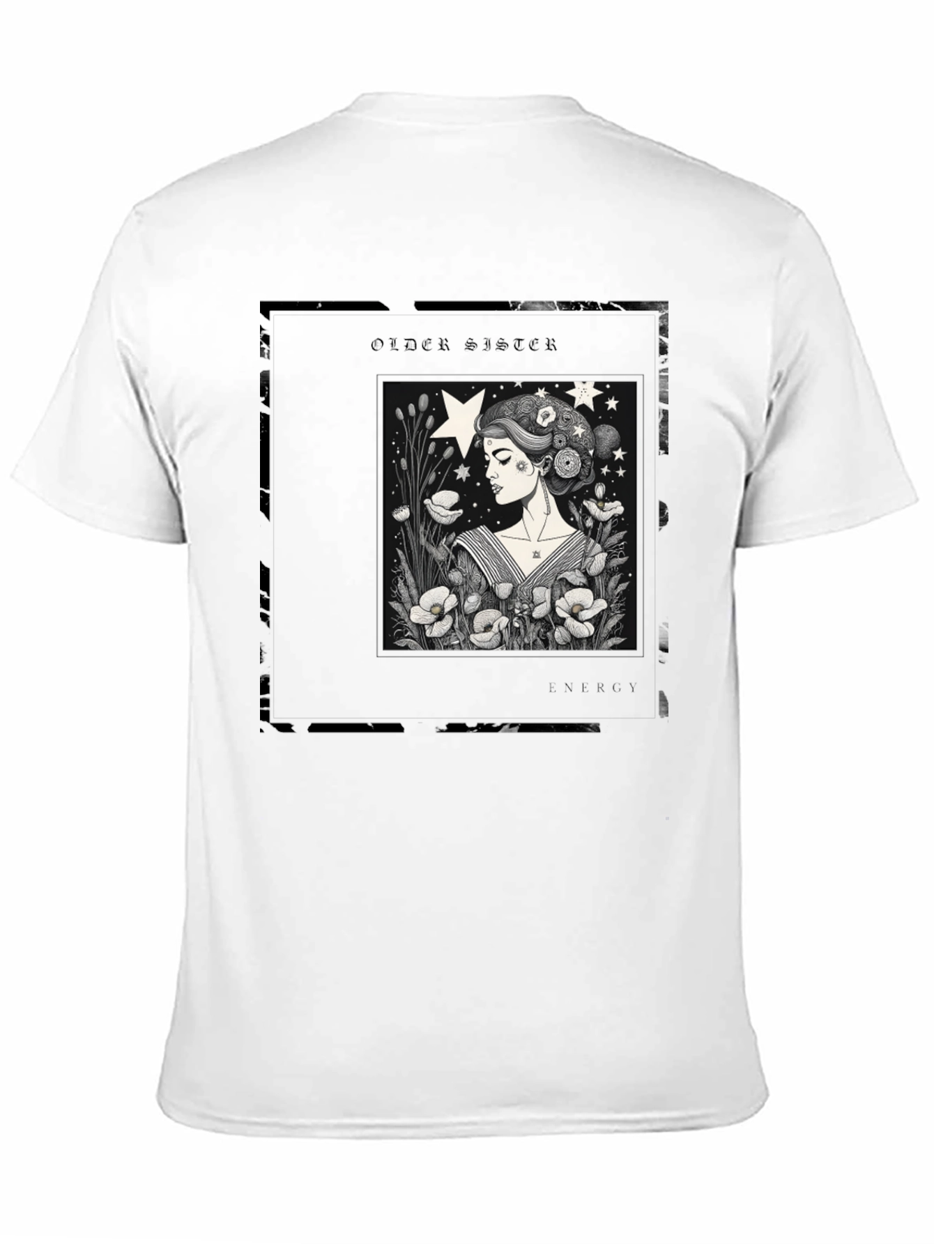 Older Sister Graphic Tee - Black Cotton Blend