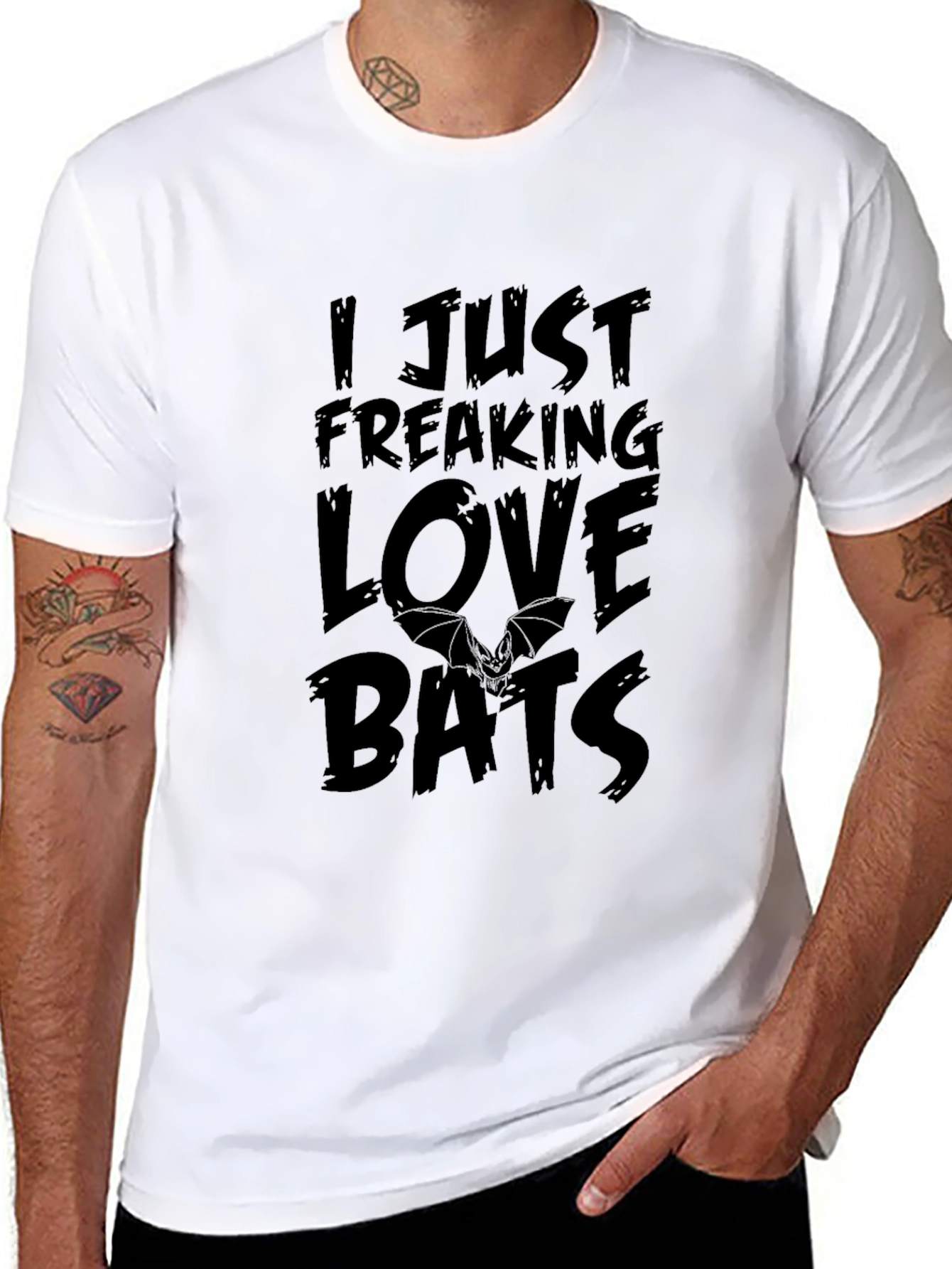 I Just Freaking Love Bats Mens Graphic Tee