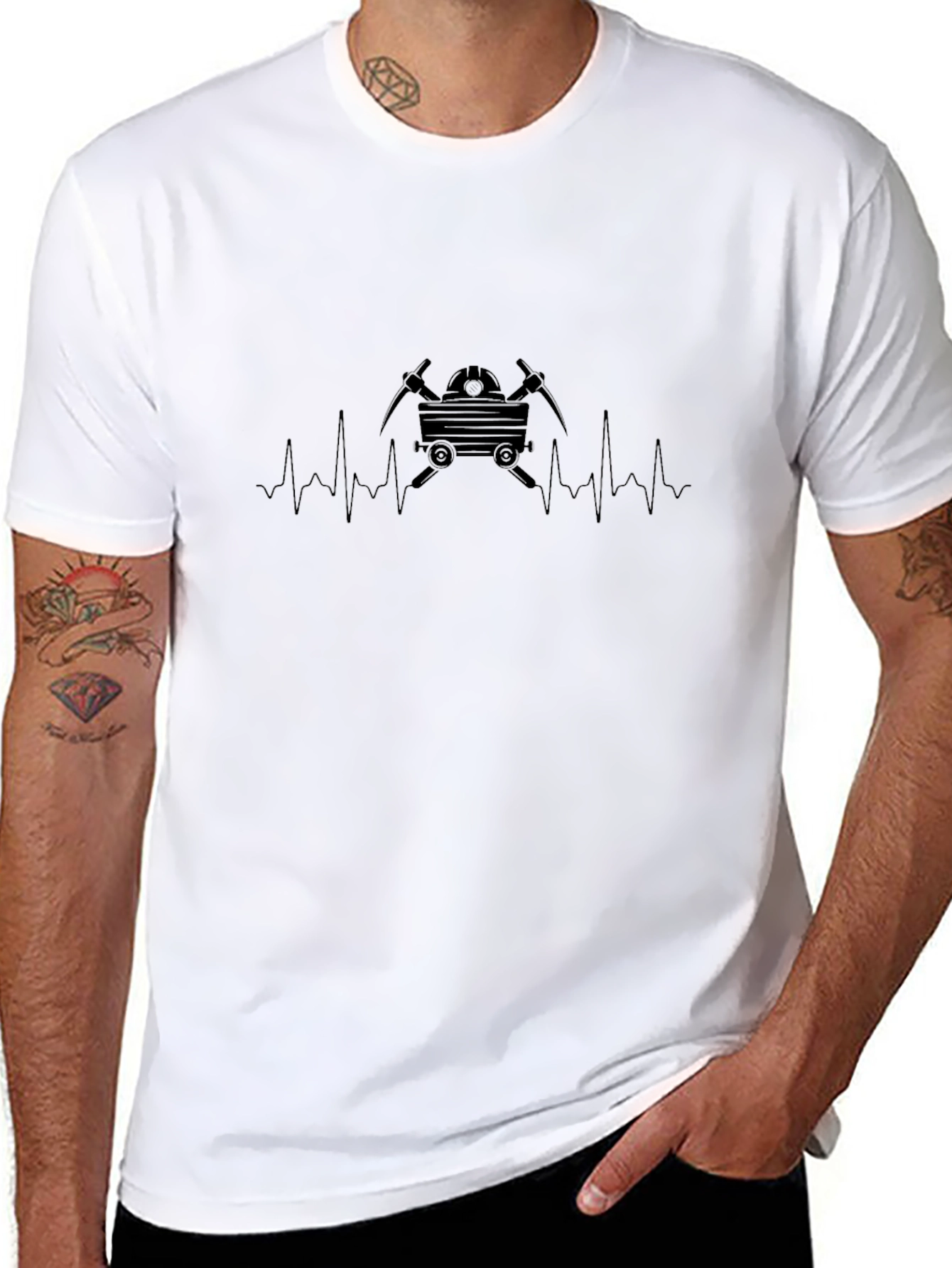 Miner Heartbeat T-Shirt - Black
