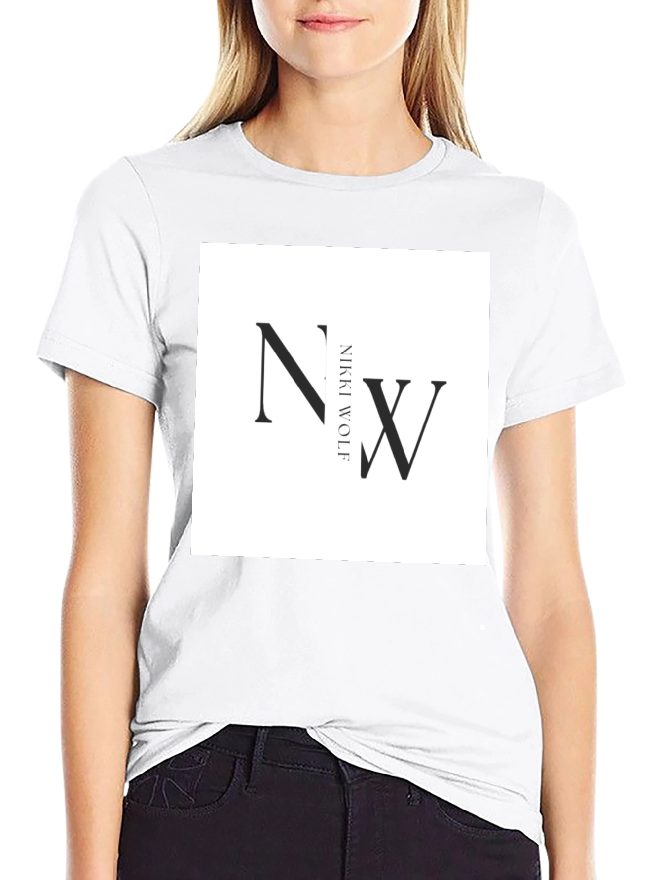 Nikki Wolf Black T-Shirt - Modern Graphic Tee