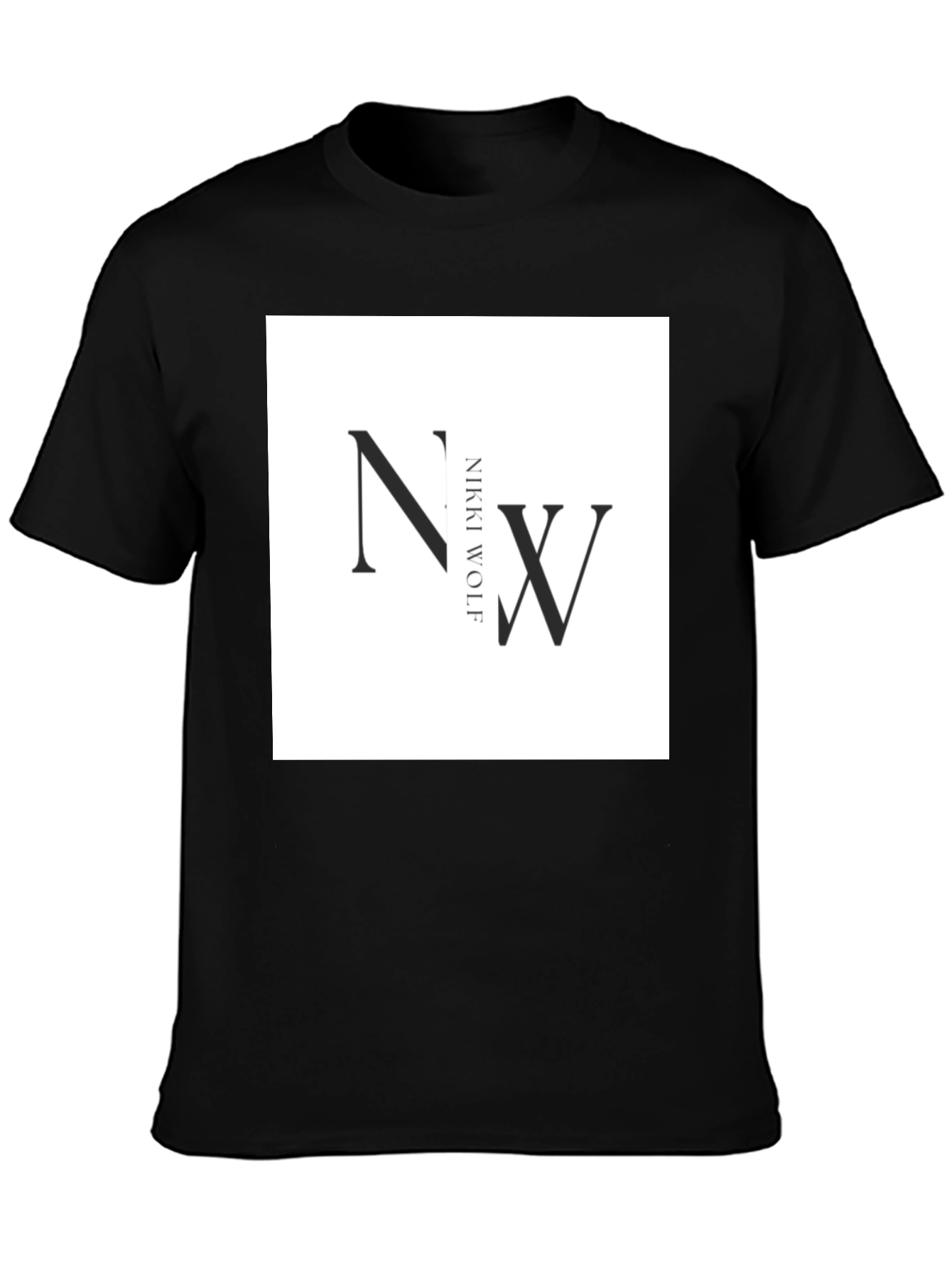 Nikki Wolf Black T-Shirt - Modern Graphic Tee