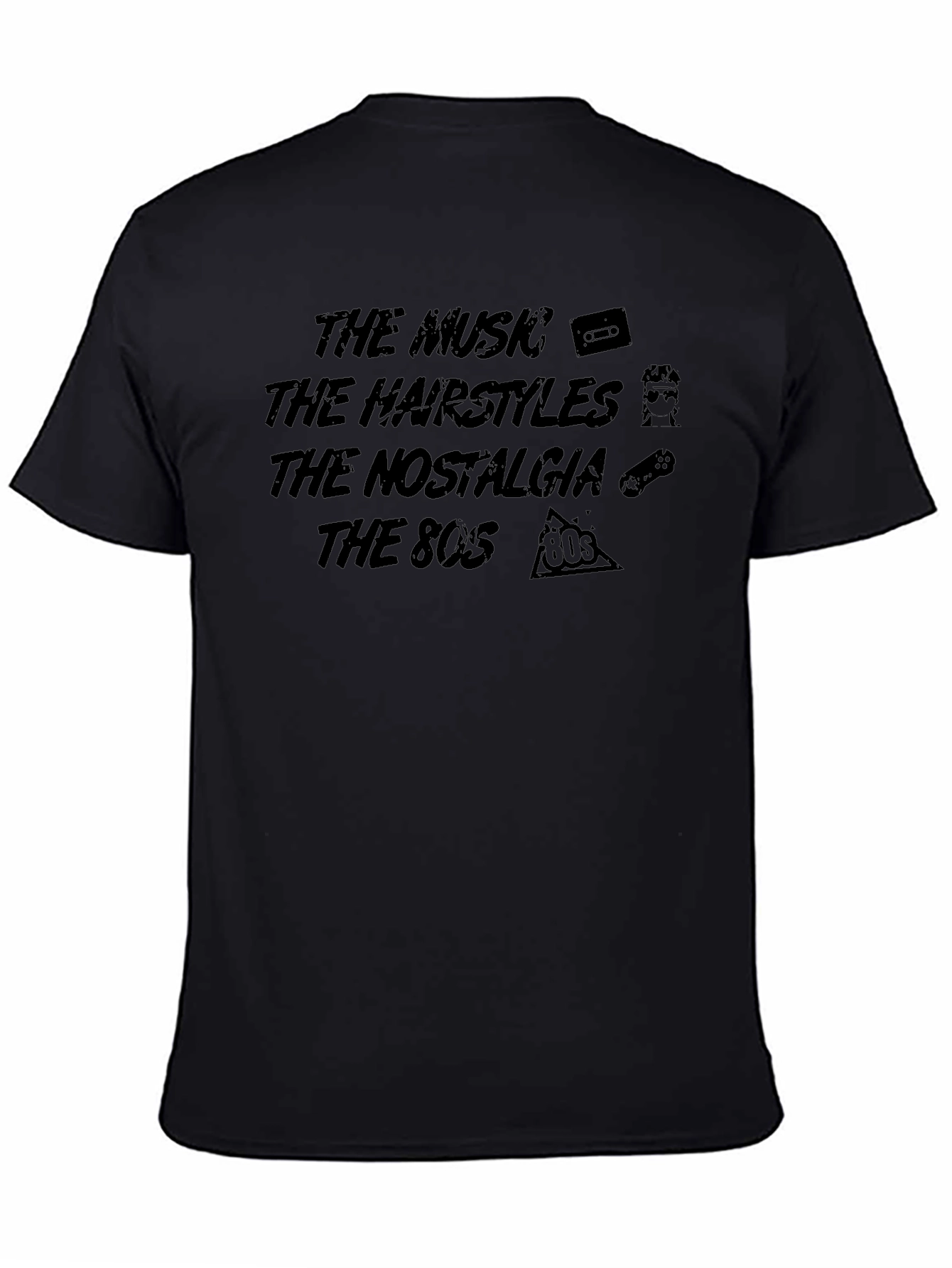 The Music The Hairstyles 80s Nostalgia Graphic T-Shirt