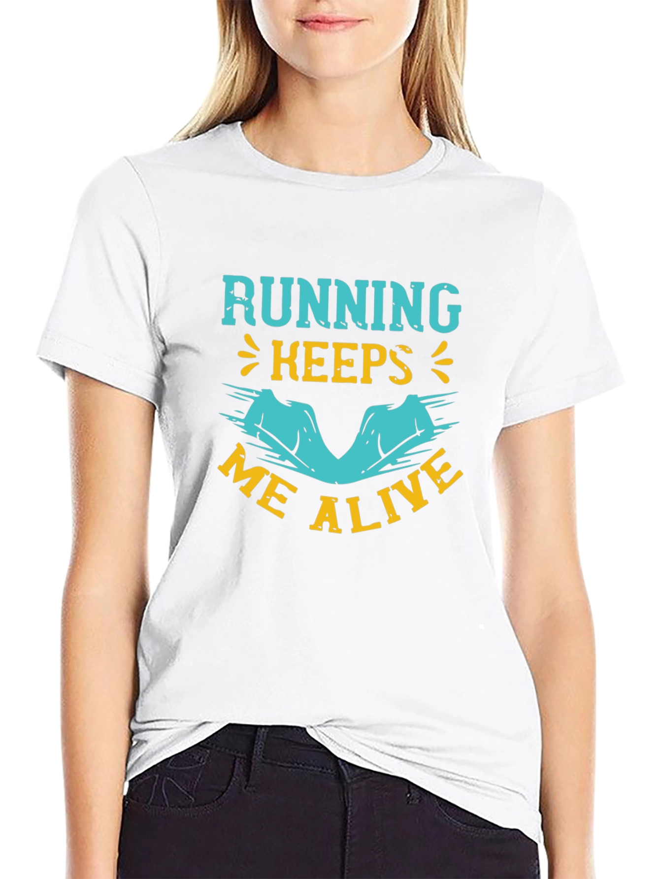 Running Keeps Me Alive Graphic T-Shirt