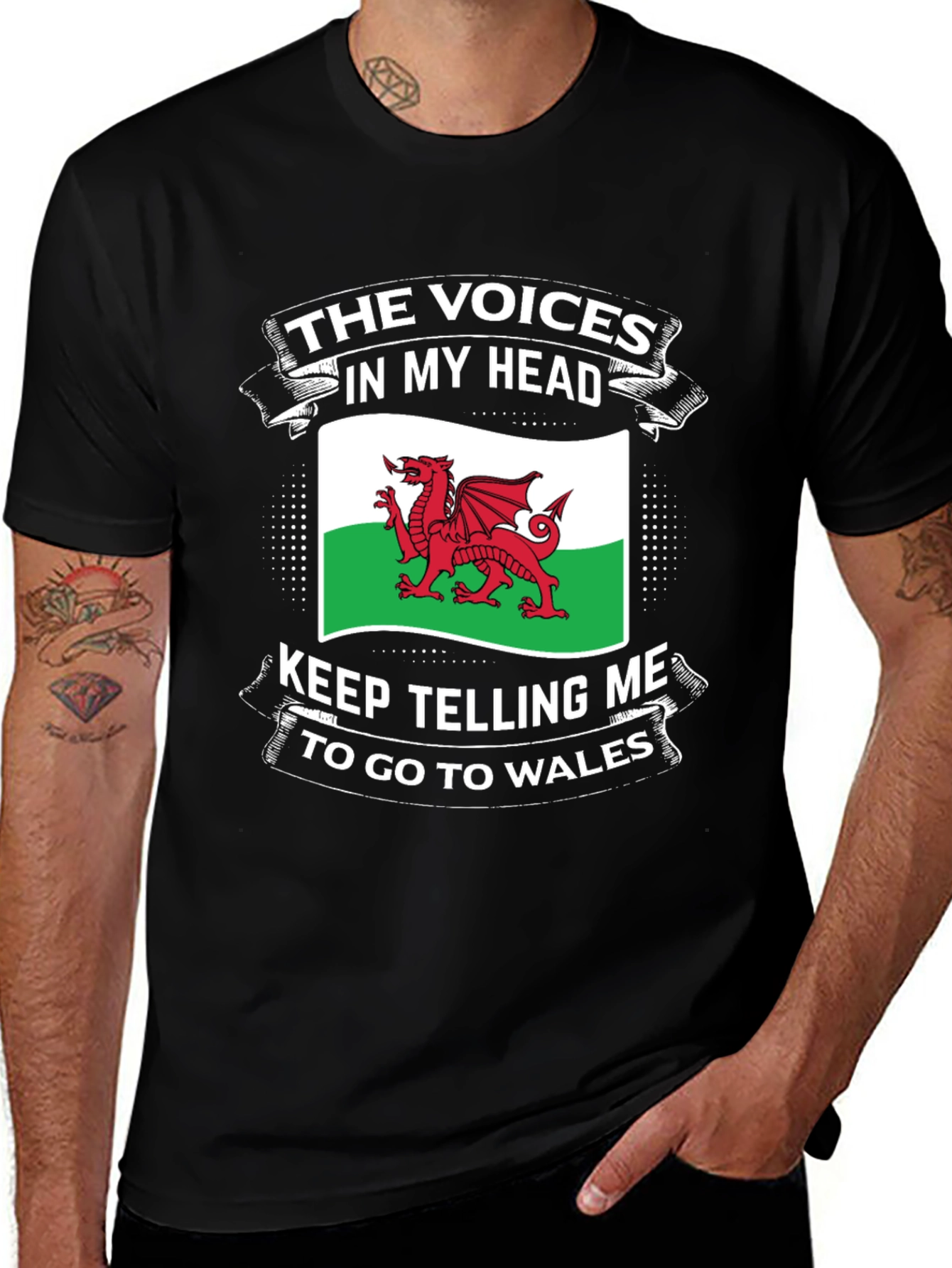 Welsh Pride T-Shirt: Voices in My Head