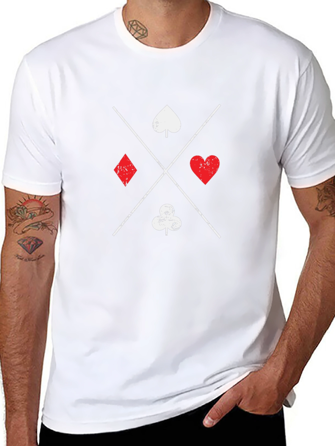Suits Me T-Shirt - Poker Card Symbols Graphic Tee