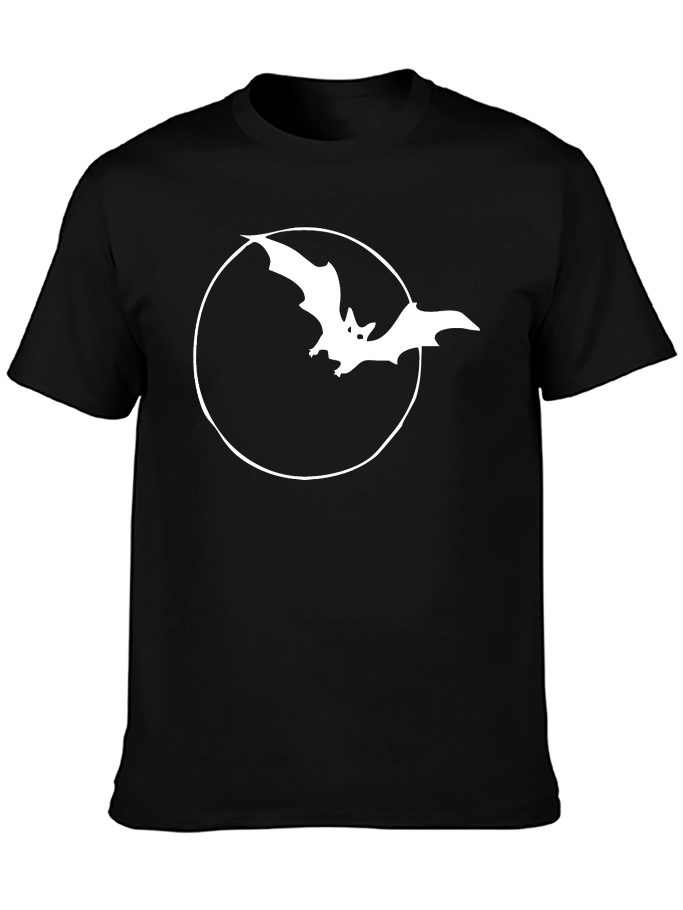 Bat in Circle Graphic T-Shirt