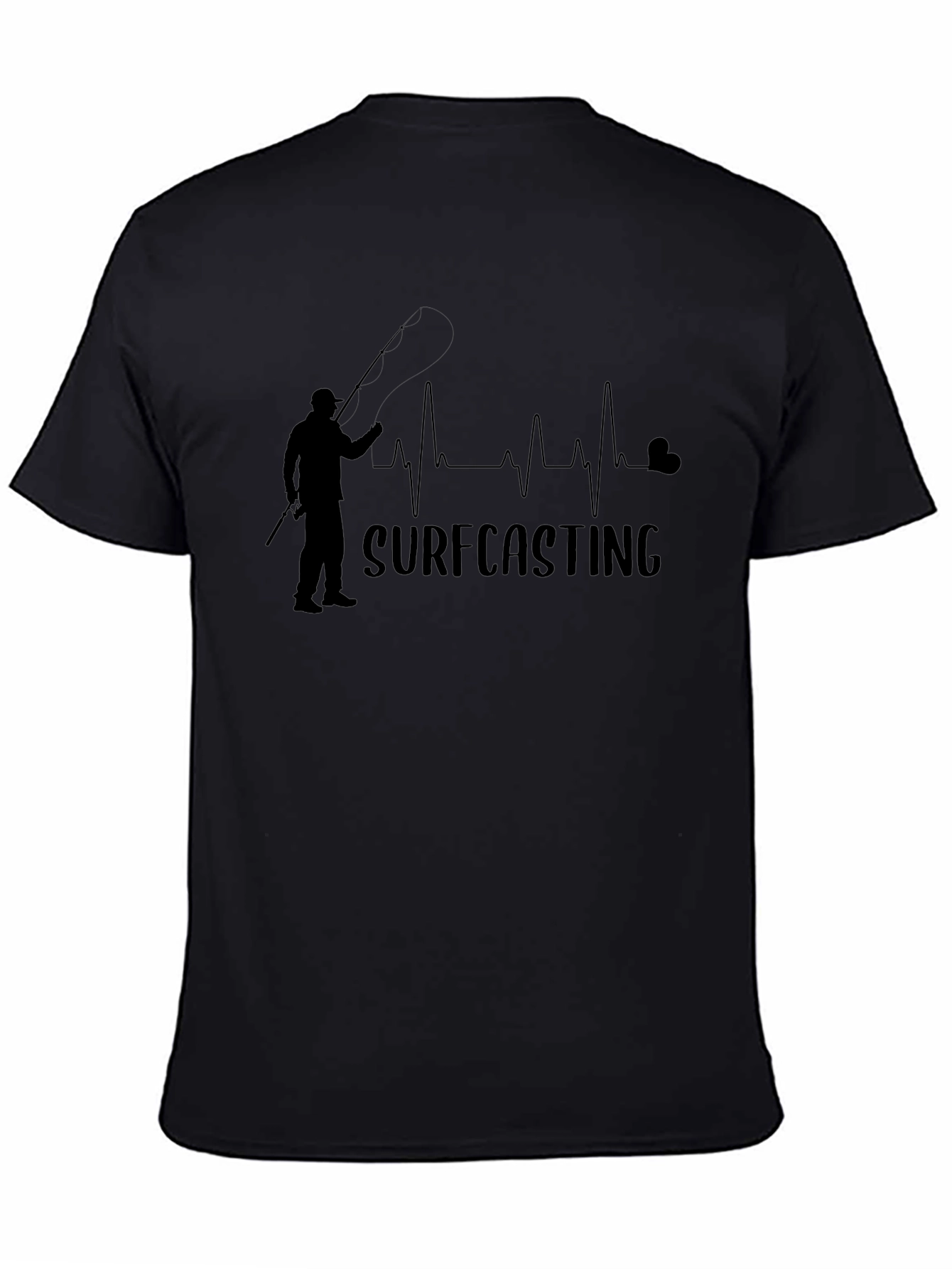 Surfcasting Heartbeat Graphic Tee