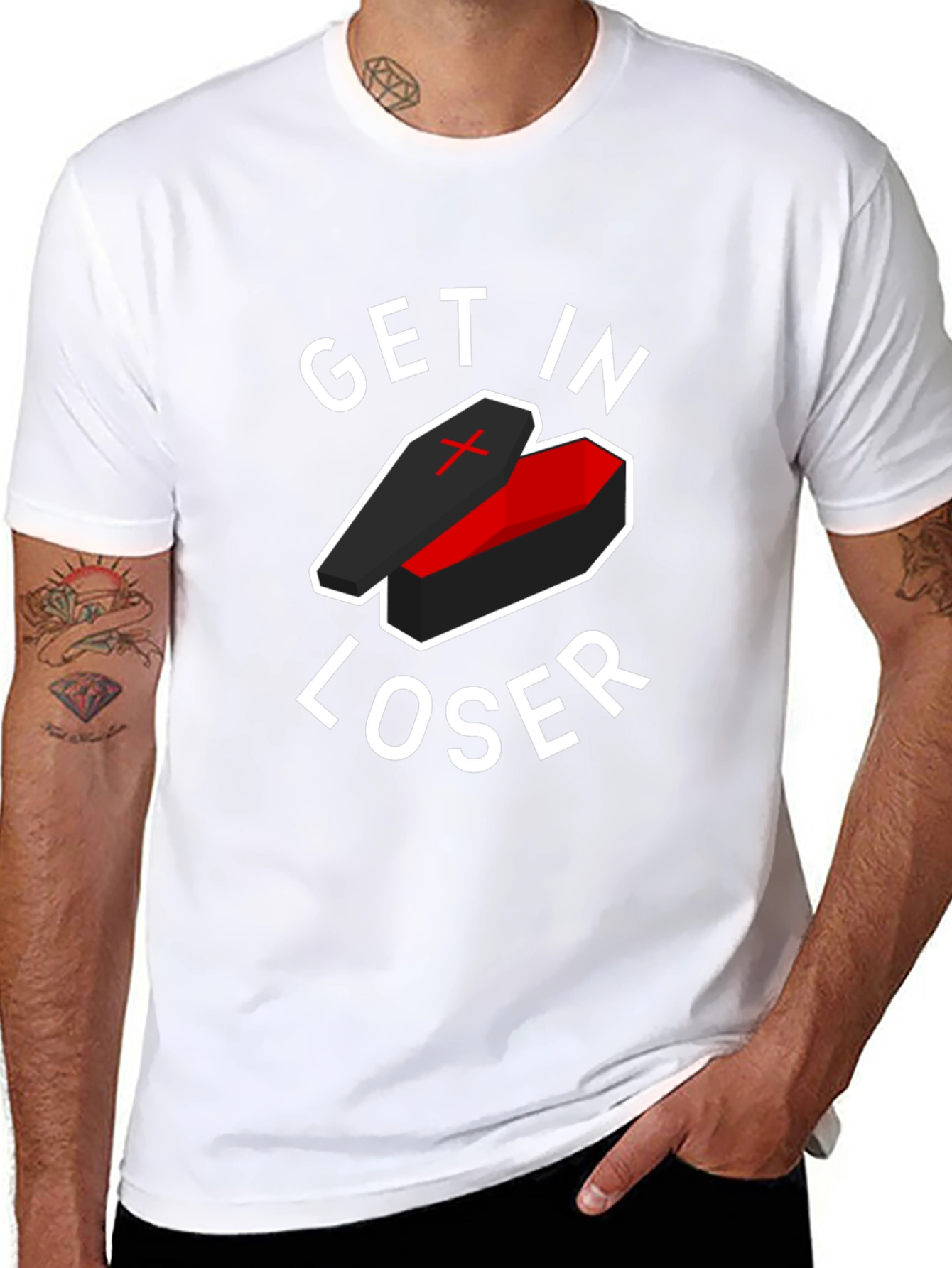 Get In Loser Coffin T-Shirt Funny Halloween
