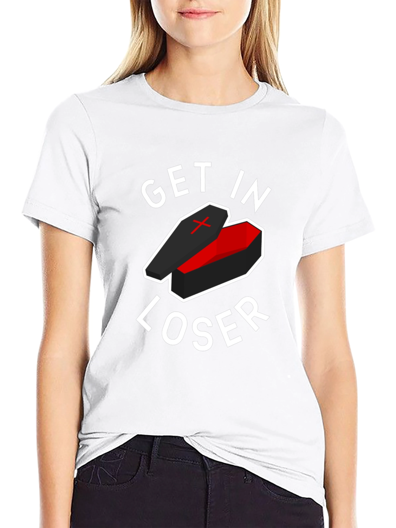 Get In Loser Coffin T-Shirt Funny Halloween