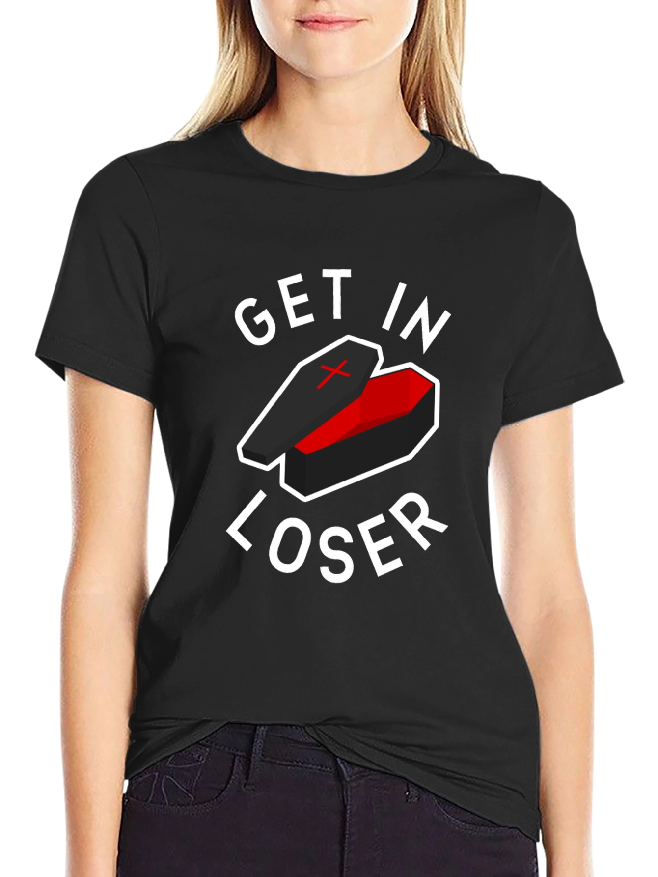 Get In Loser Coffin T-Shirt Funny Halloween