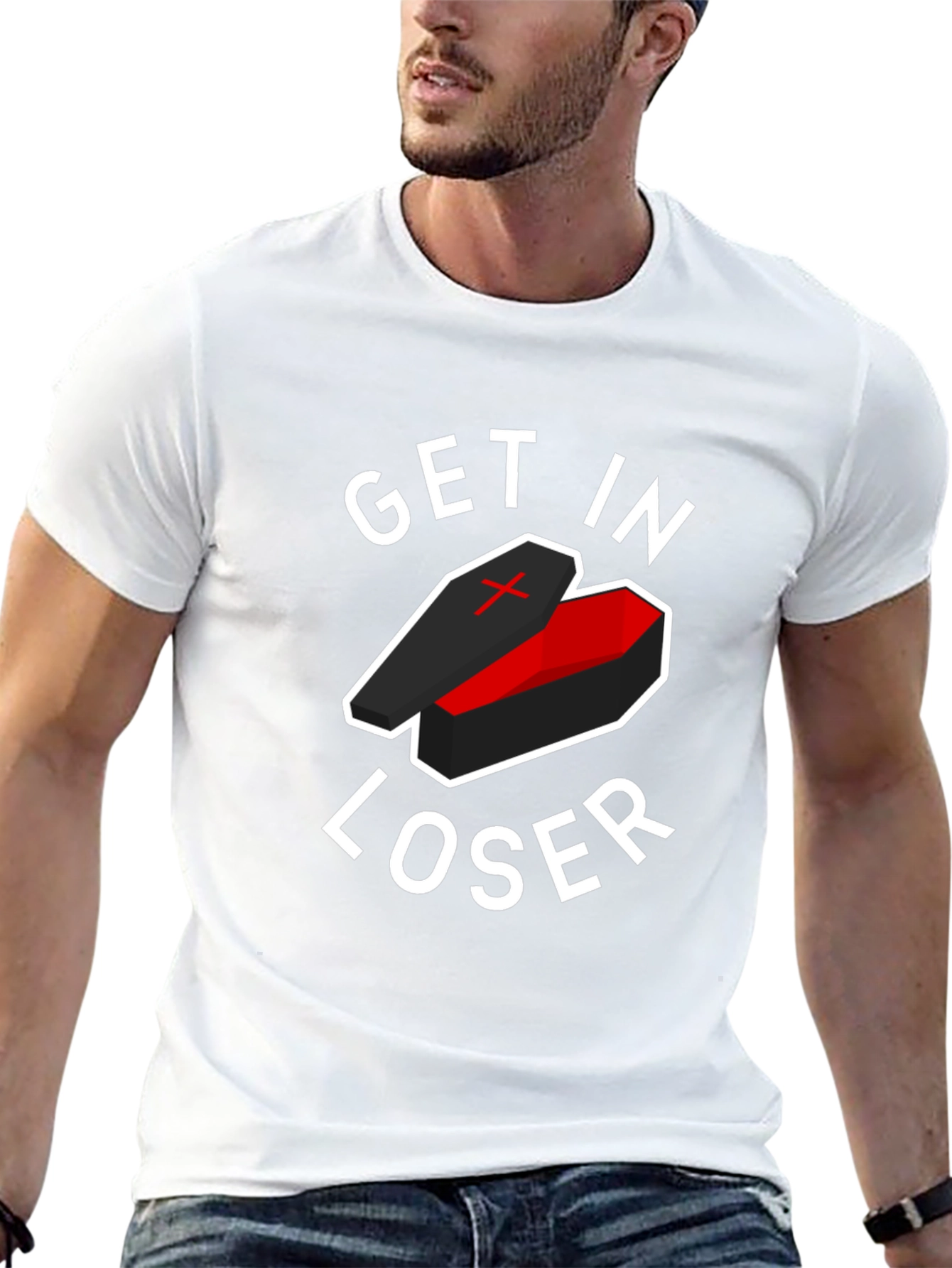 Get In Loser Coffin T-Shirt Funny Halloween