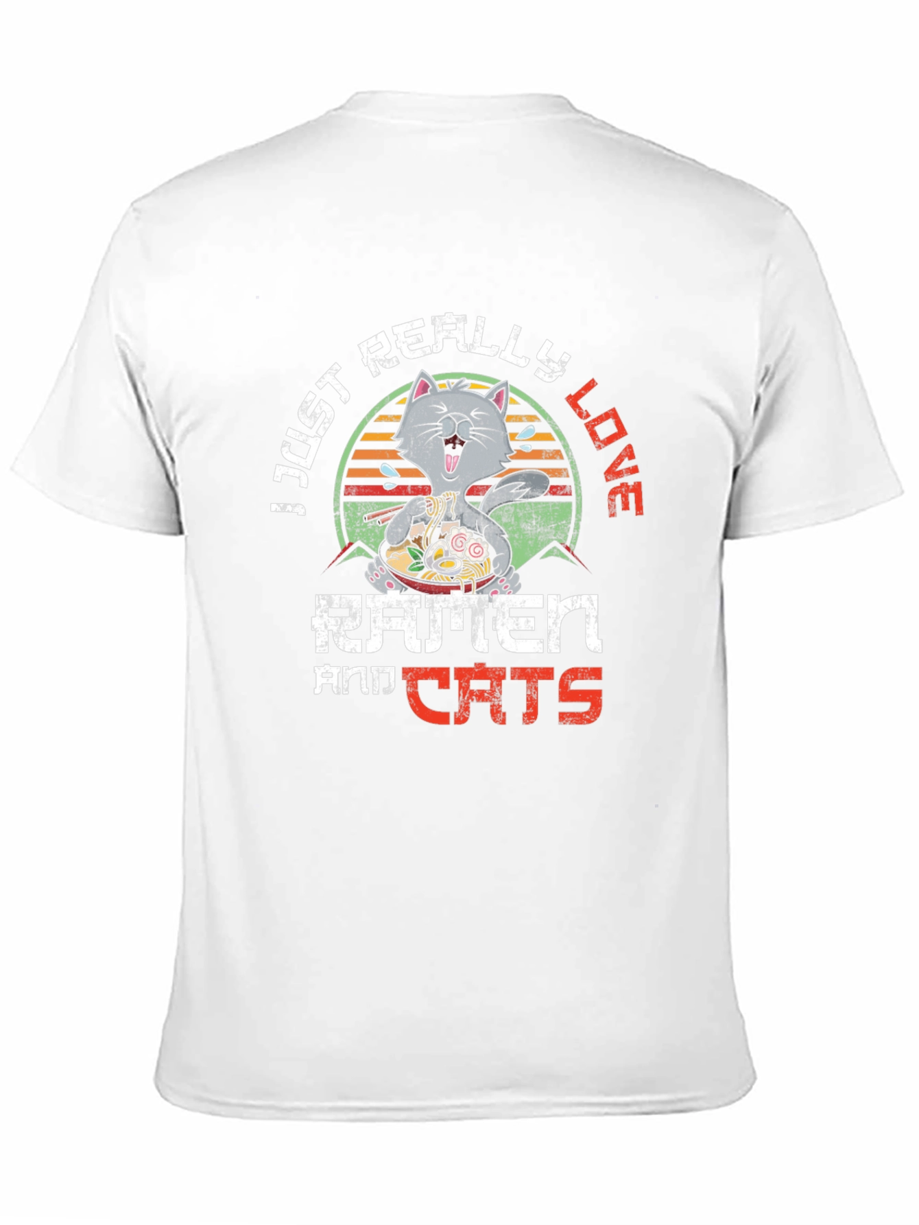 Ramen and Cats Graphic Tee - Unique Design