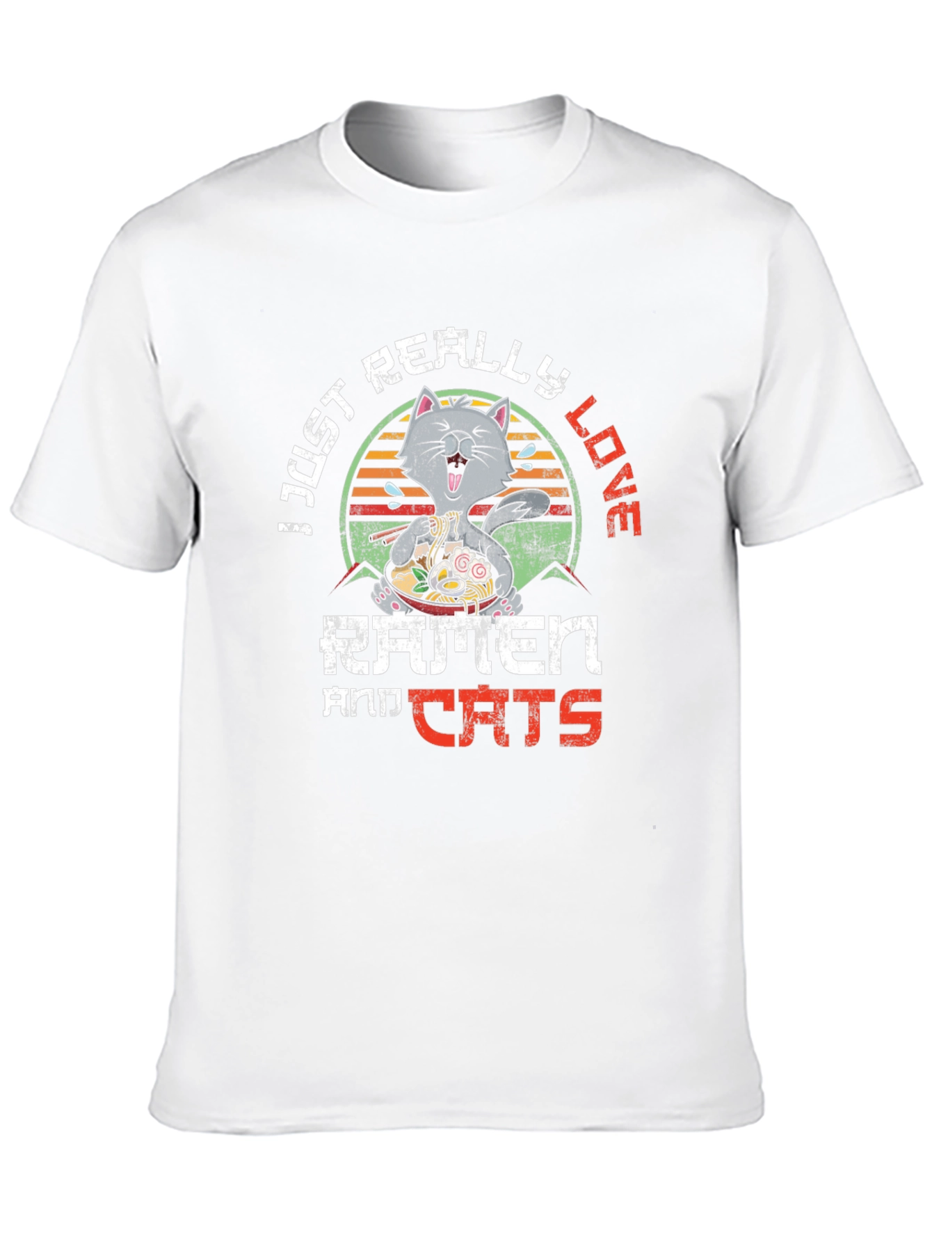 Ramen and Cats Graphic Tee - Unique Design