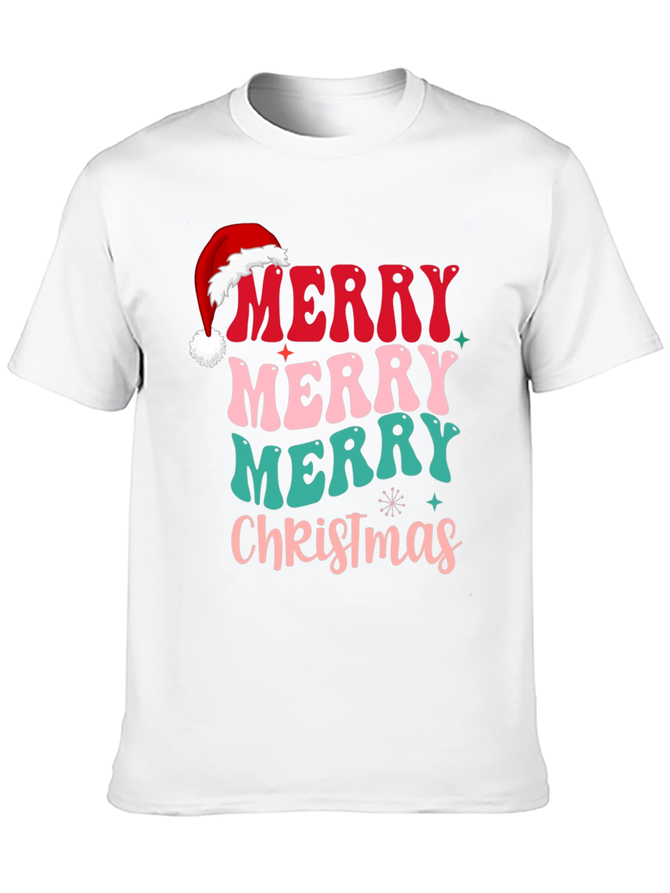 Festive Retro Merry Christmas Graphic Tee