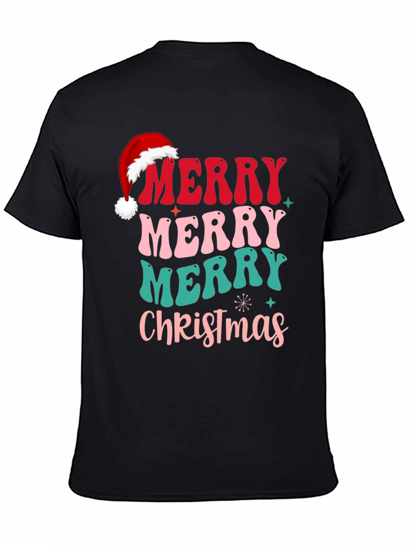 Festive Retro Merry Christmas Graphic Tee