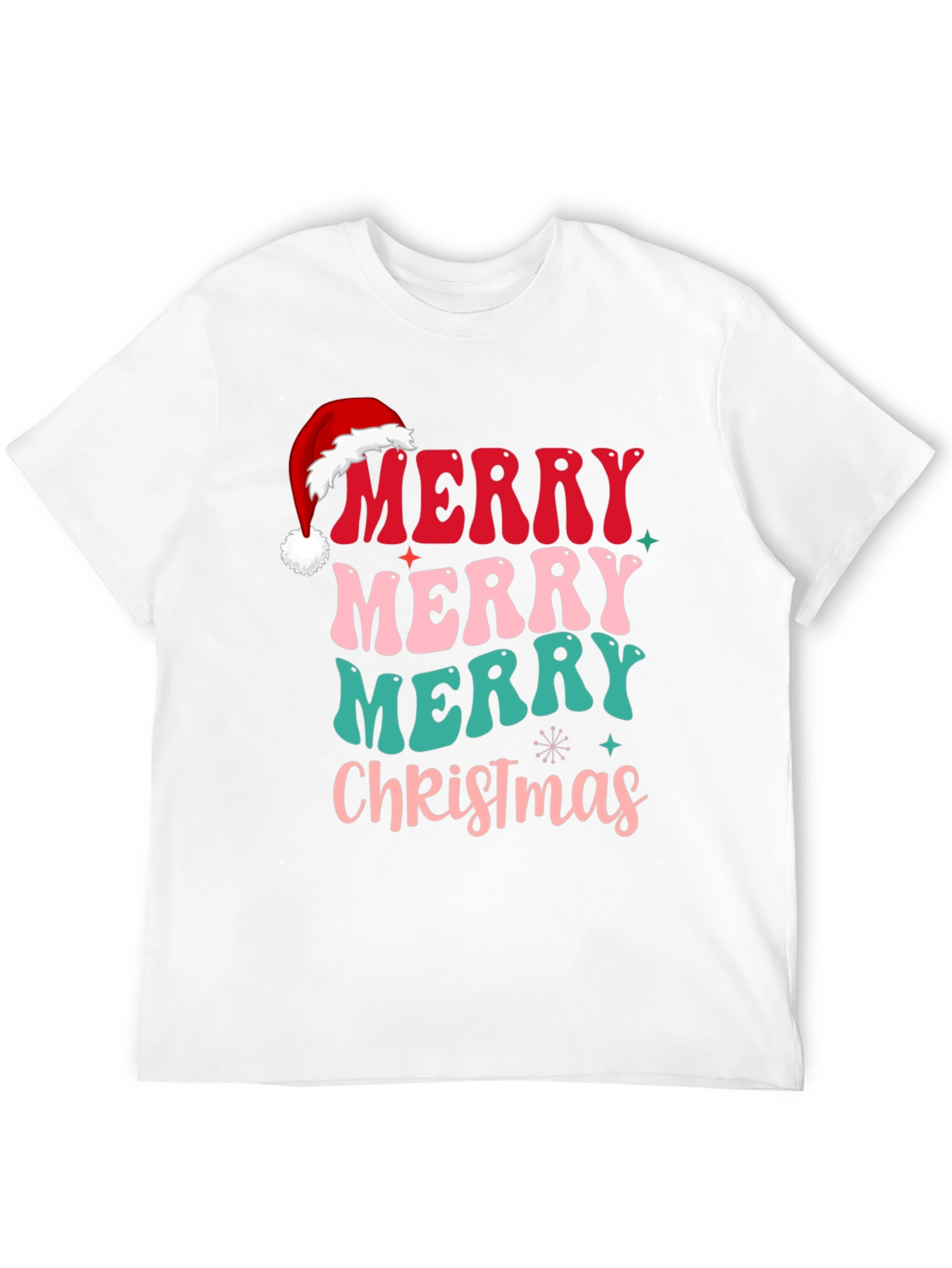 Festive Retro Merry Christmas Graphic Tee
