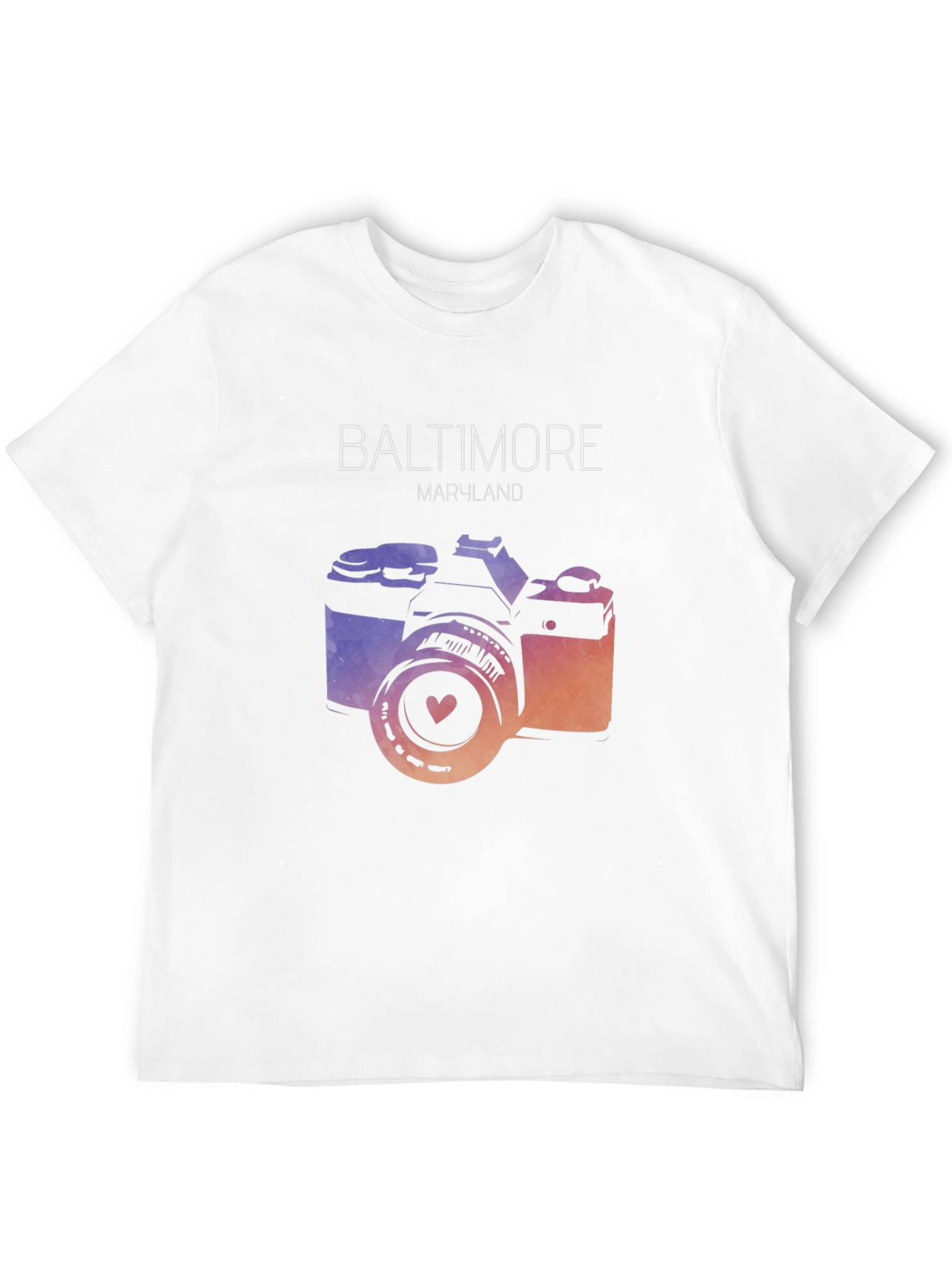 Baltimore Maryland Camera Graphic Tee - Black