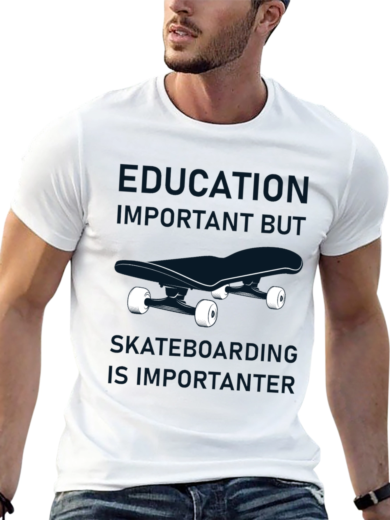 Skateboarding Is Importanter Graphic T-Shirt
