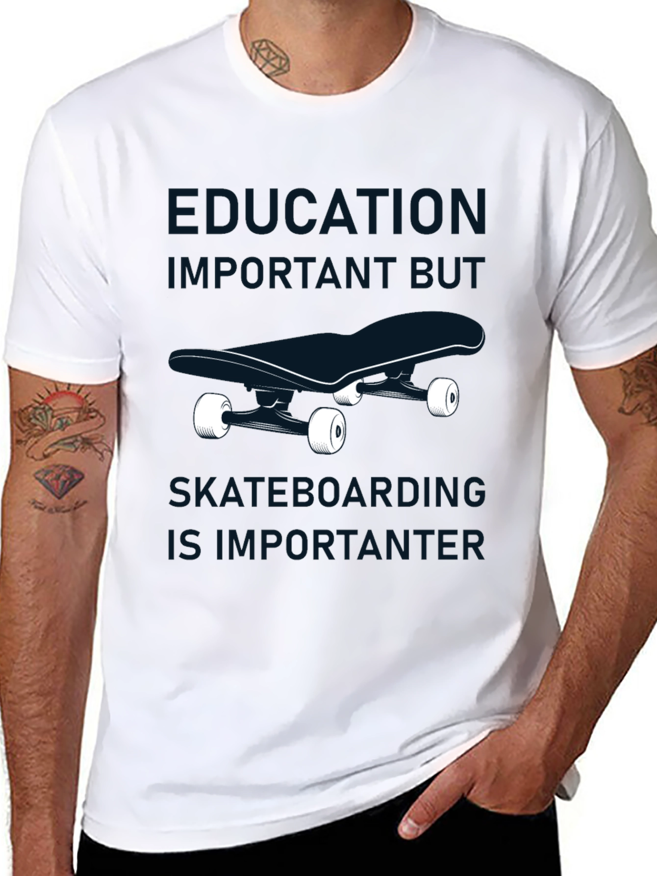 Skateboarding Is Importanter Graphic T-Shirt