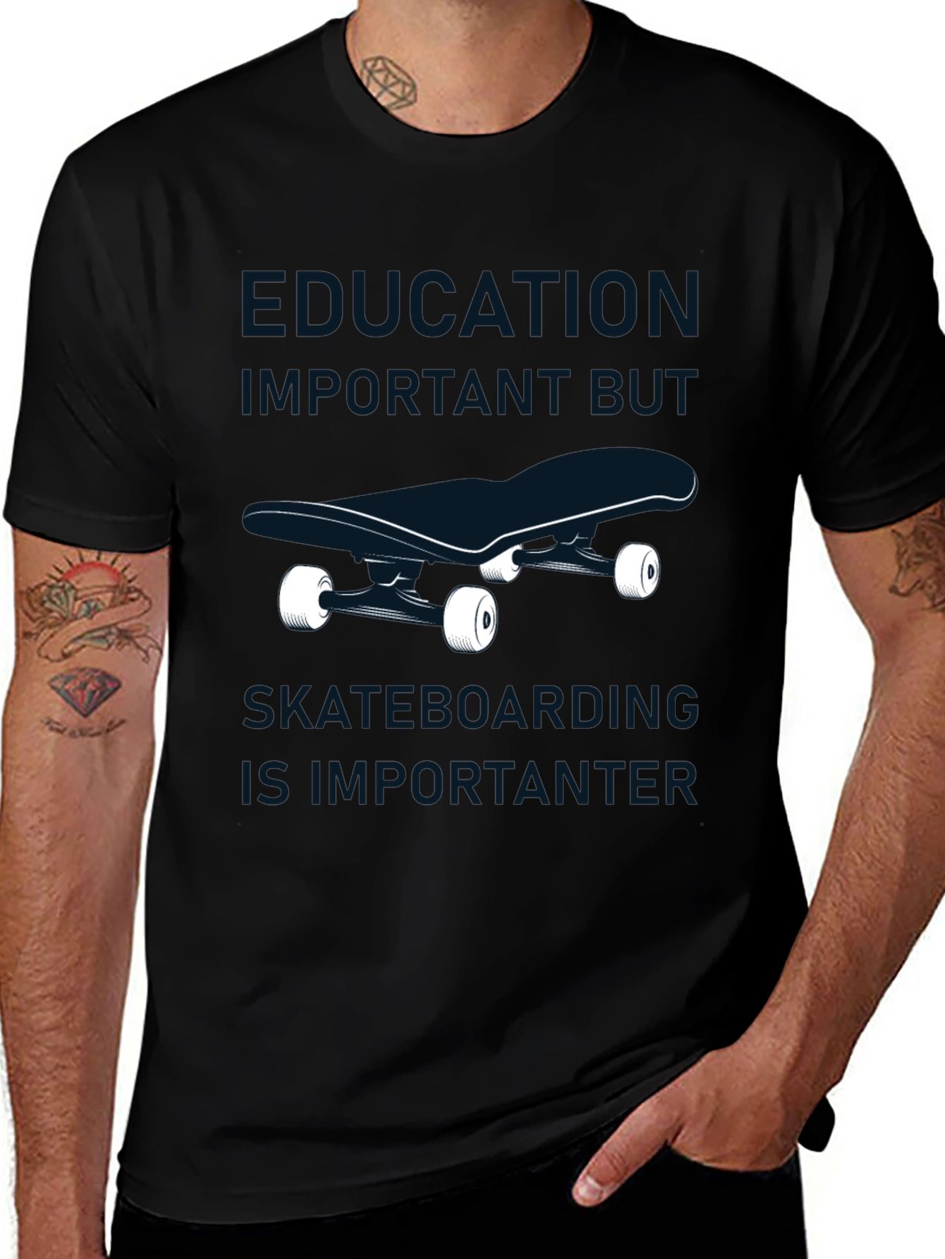 Skateboarding Is Importanter Graphic T-Shirt