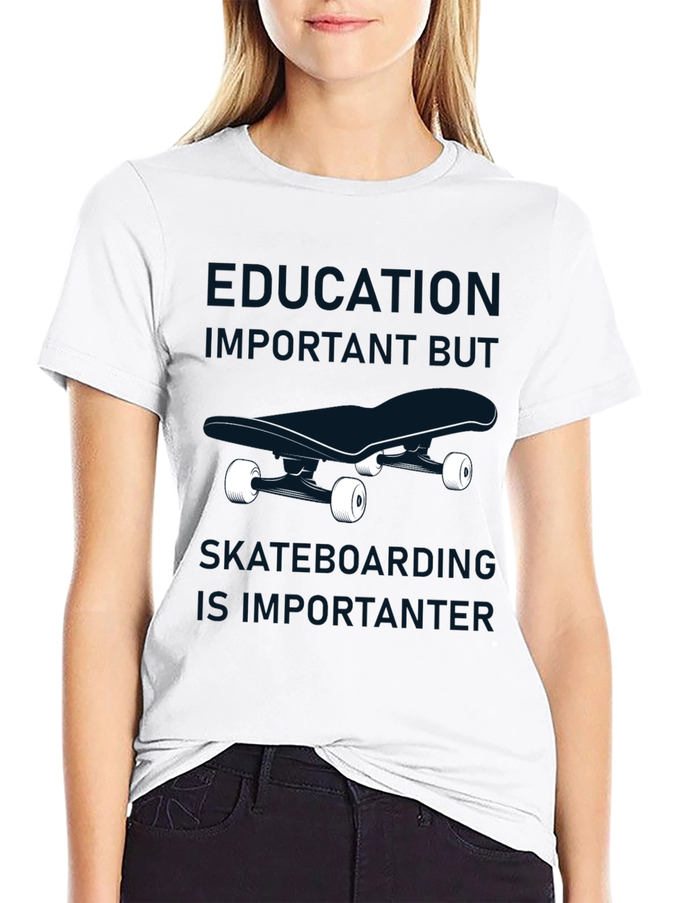 Skateboarding Is Importanter Graphic T-Shirt