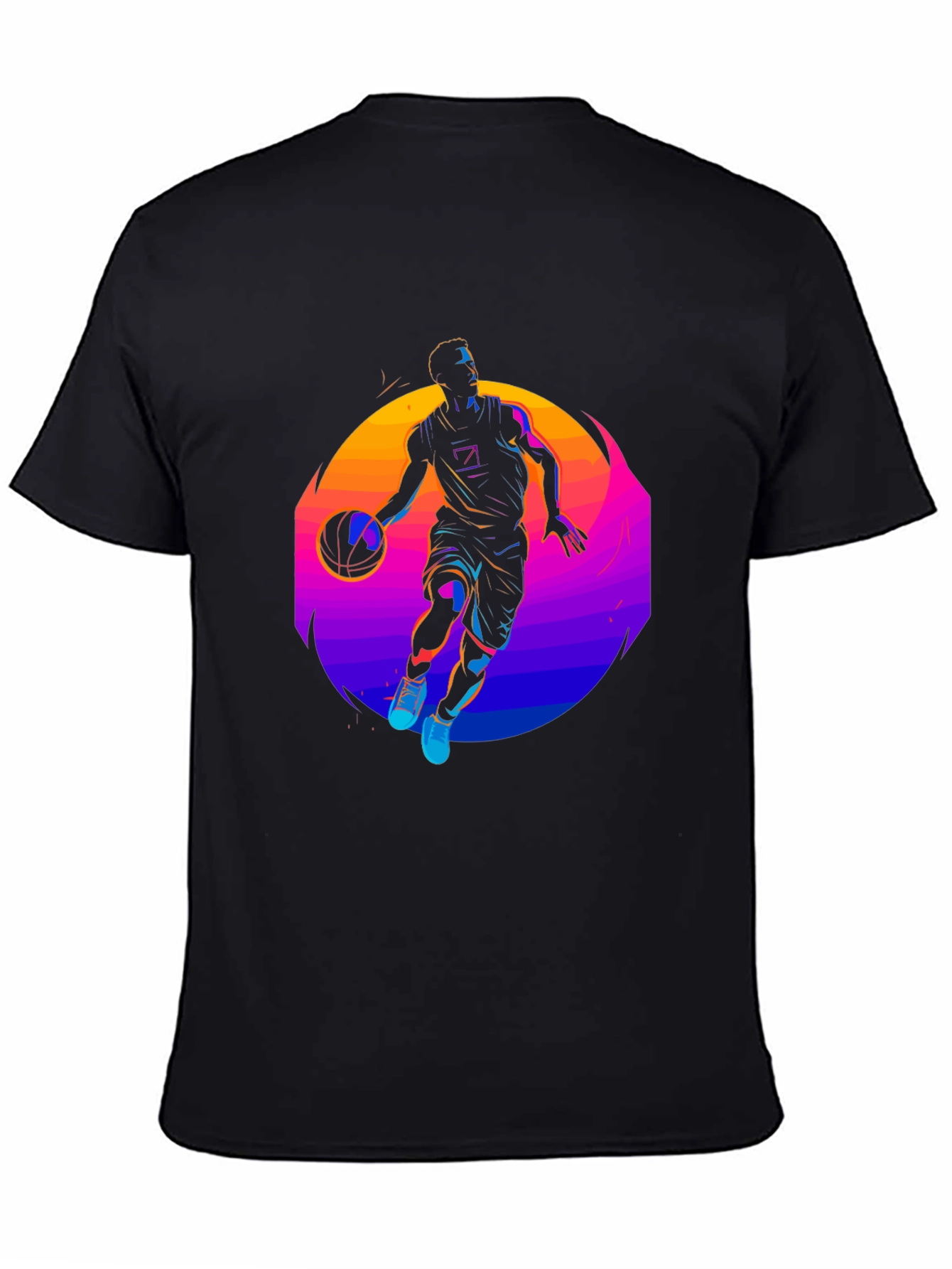 Neon Basketball Player Graphic Tee