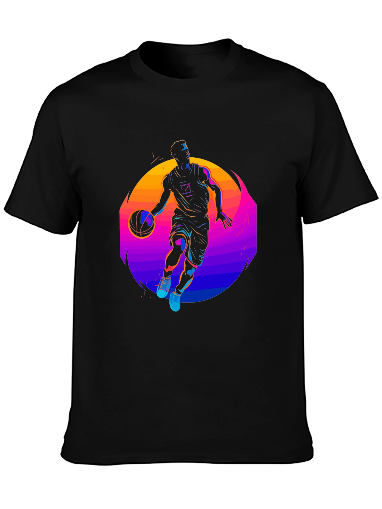 Neon Basketball Player Graphic Tee