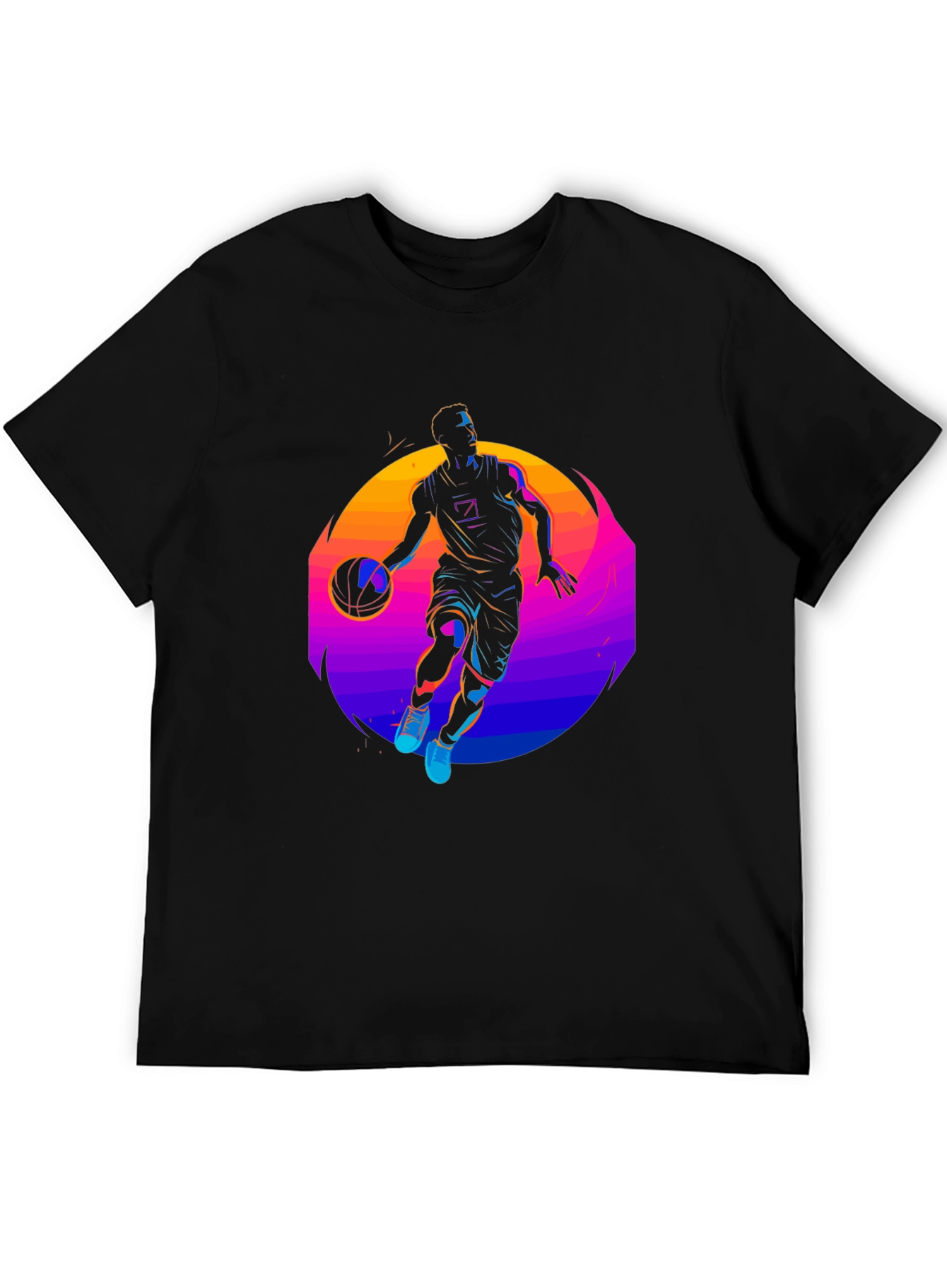 Neon Basketball Player Graphic Tee