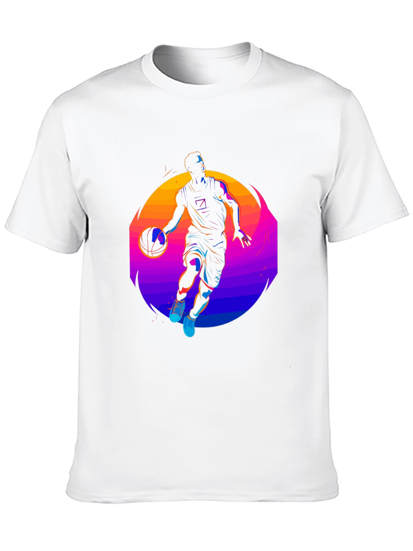 Neon Basketball Player Graphic Tee