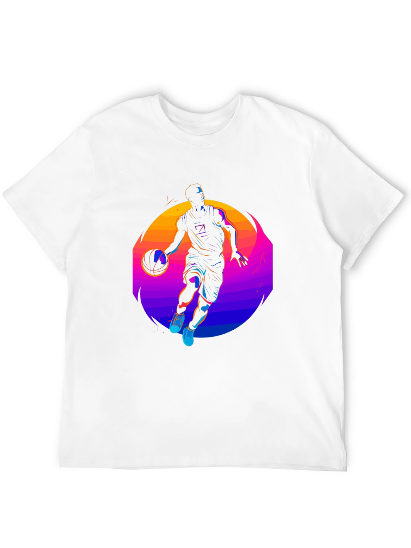 Neon Basketball Player Graphic Tee