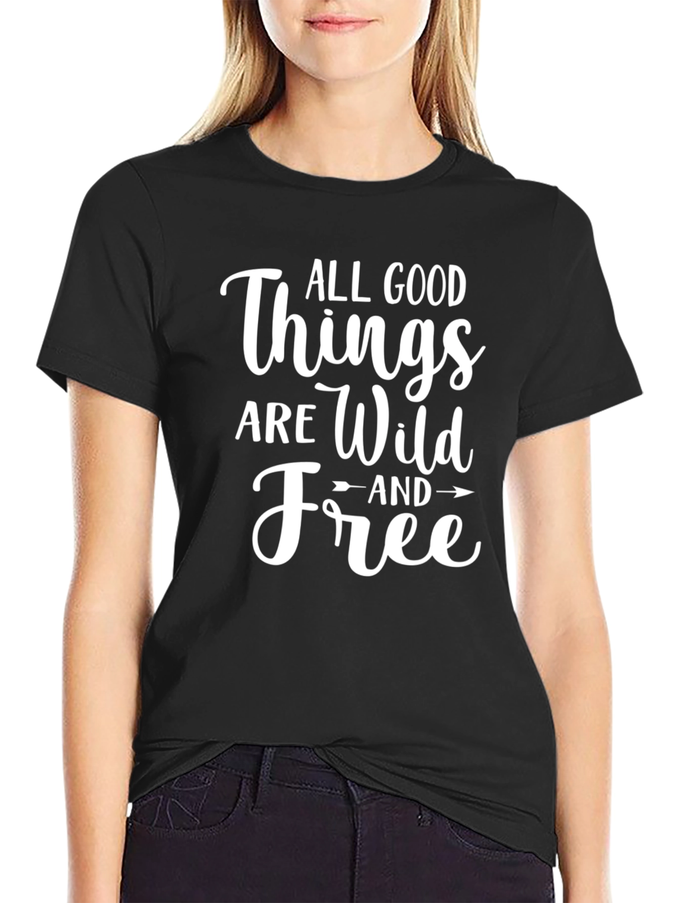 Wild & Free Graphic Tee - Black Unisex T-Shirt