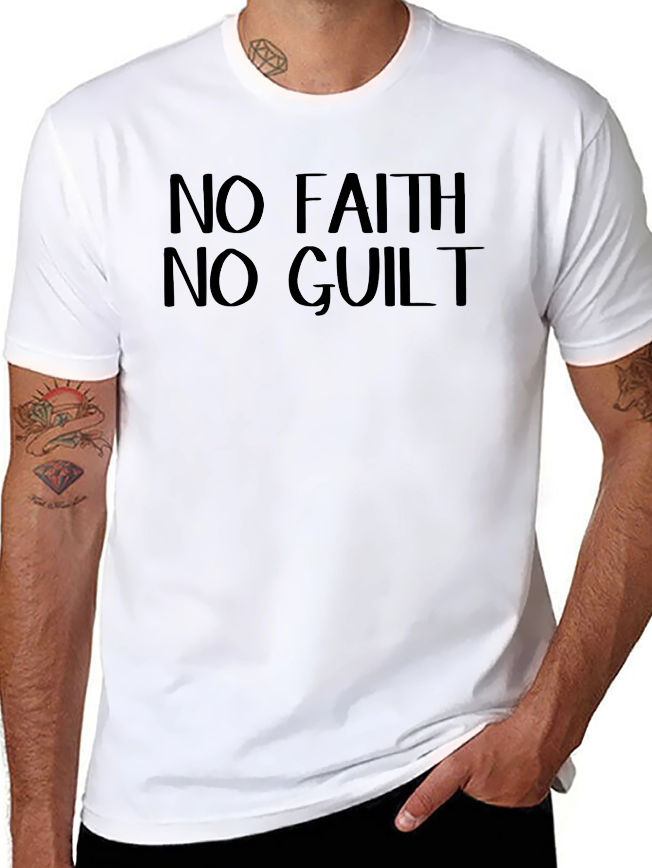 No Faith No Guilt Black Graphic Tee