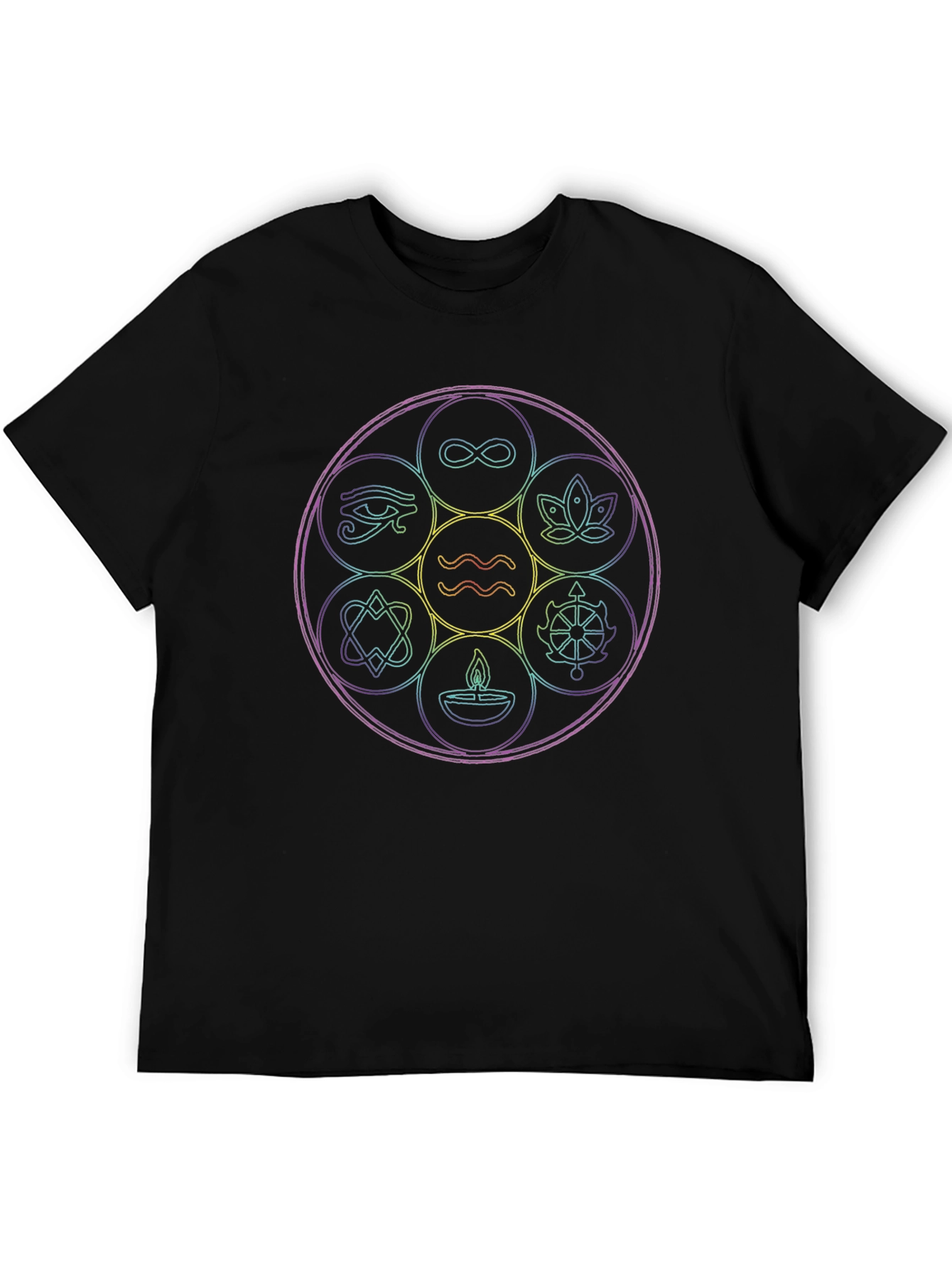 Mystic Circle Graphic Tee - Spiritual Symbol Design