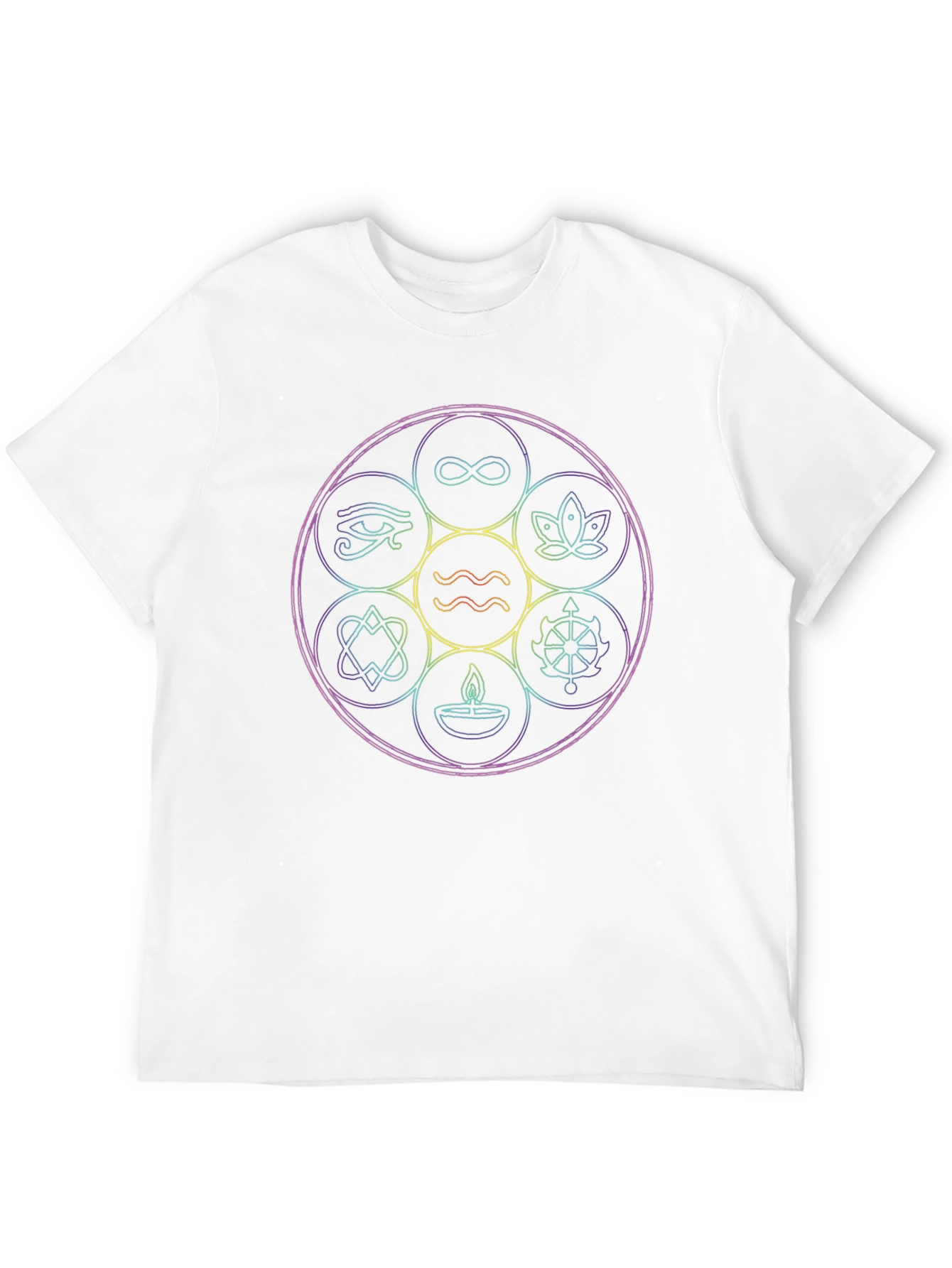 Mystic Circle Graphic Tee - Spiritual Symbol Design