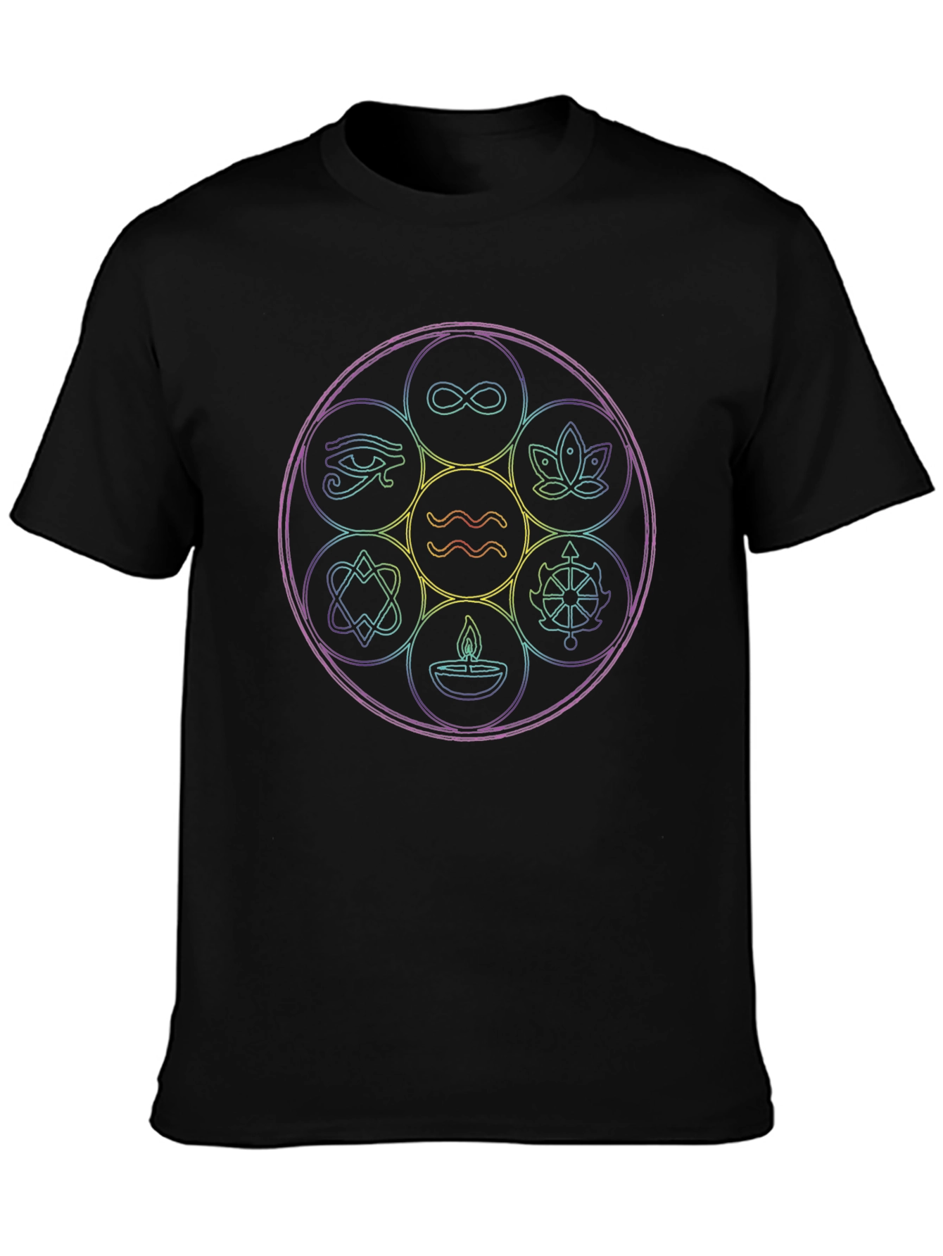 Mystic Circle Graphic Tee - Spiritual Symbol Design