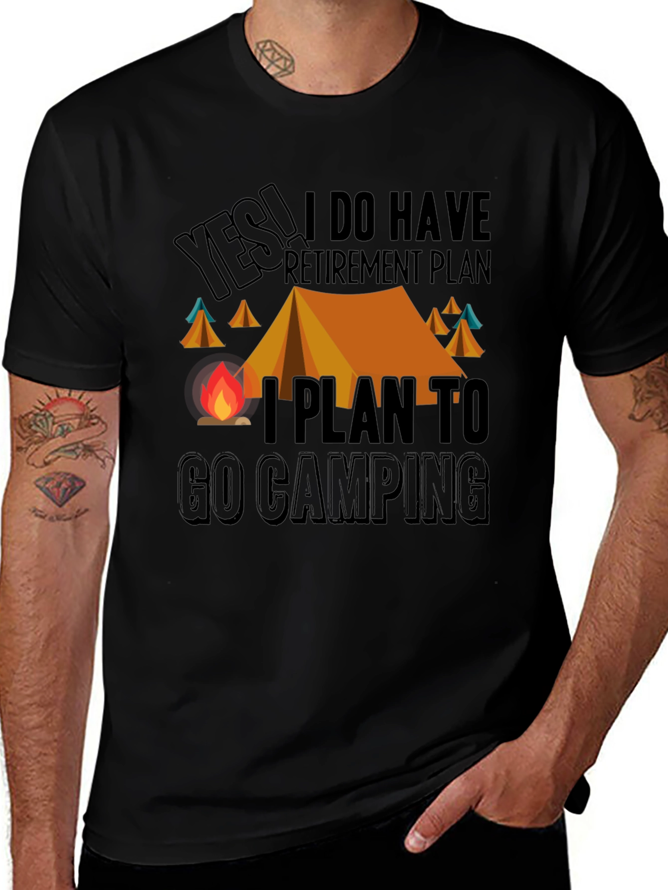 Camping Retirement Plan Graphic Tee