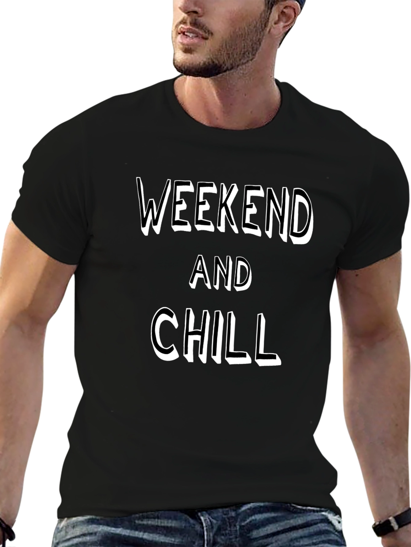 Weekend and Chill Black T-Shirt