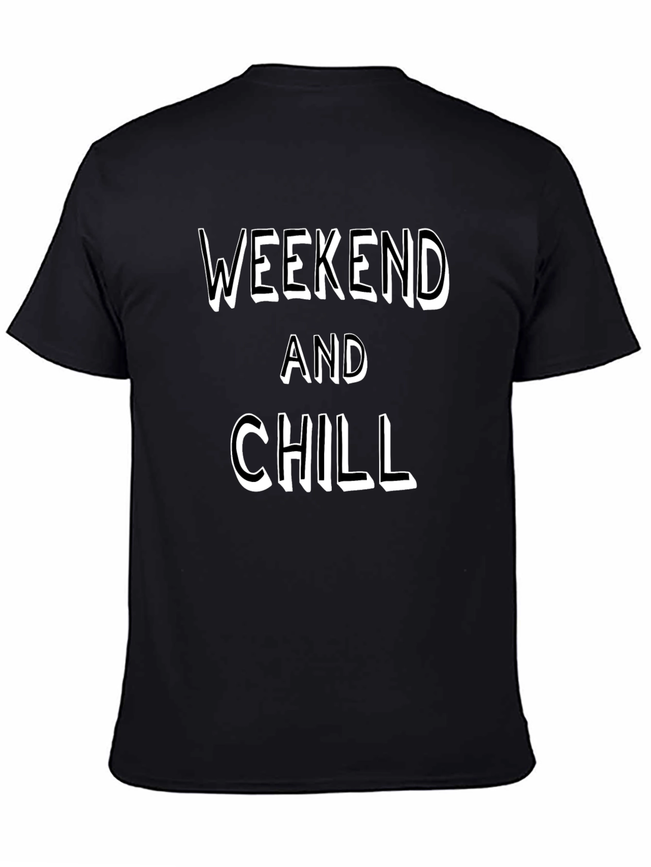 Weekend and Chill Black T-Shirt