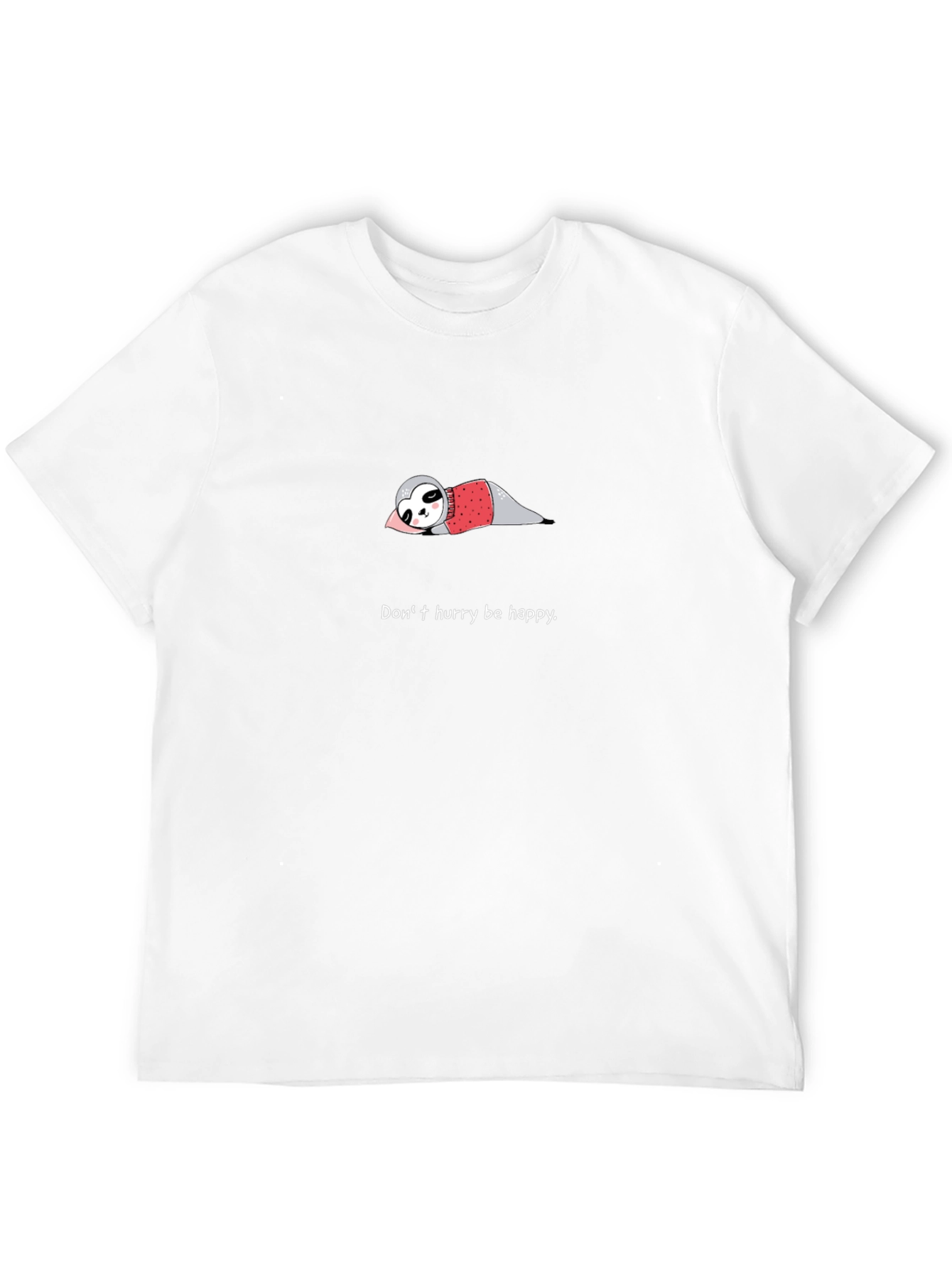 Dont Hurry Be Happy Sloth Graphic Tee
