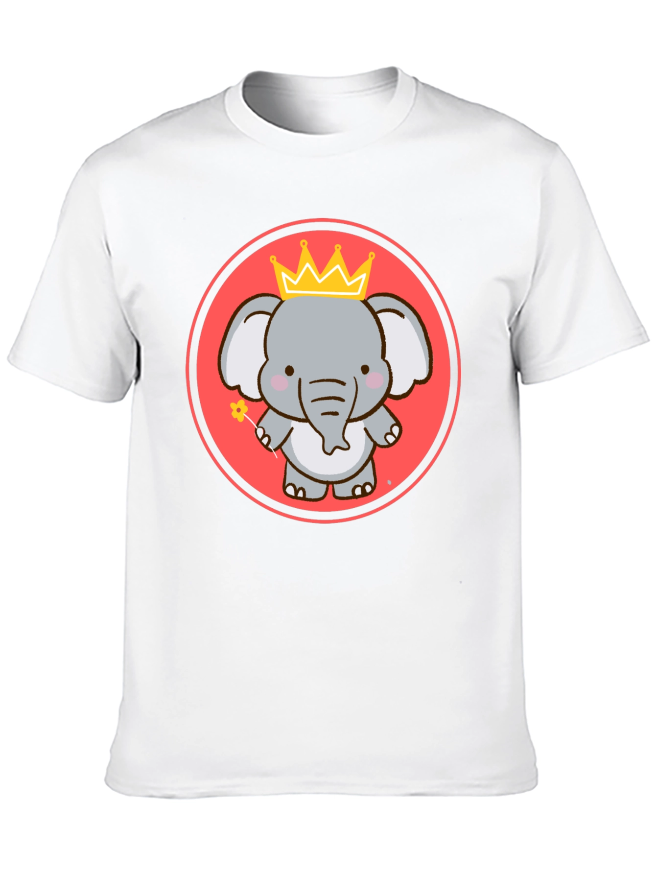 Cute Elephant Prince Black T-shirt