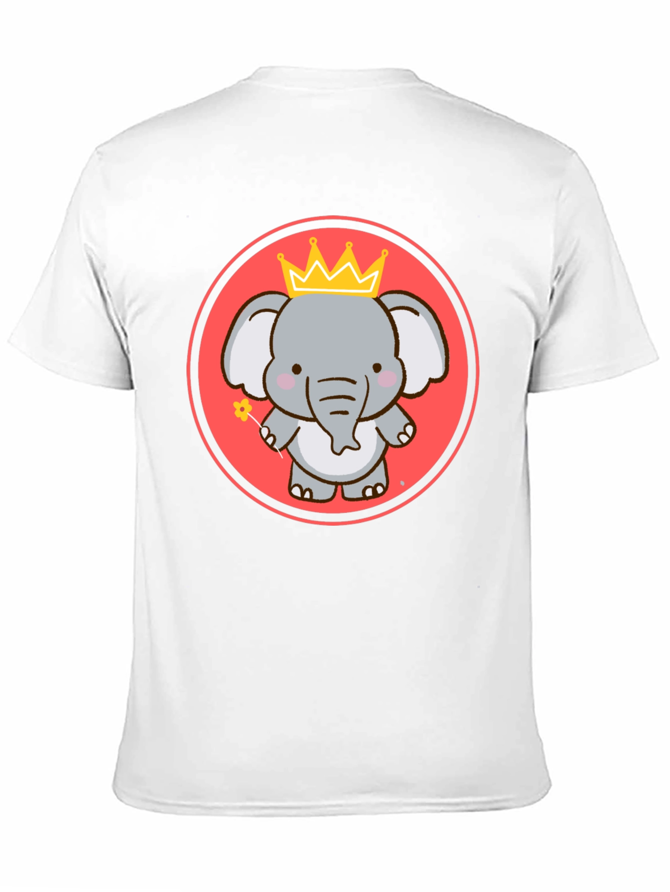 Cute Elephant Prince Black T-shirt