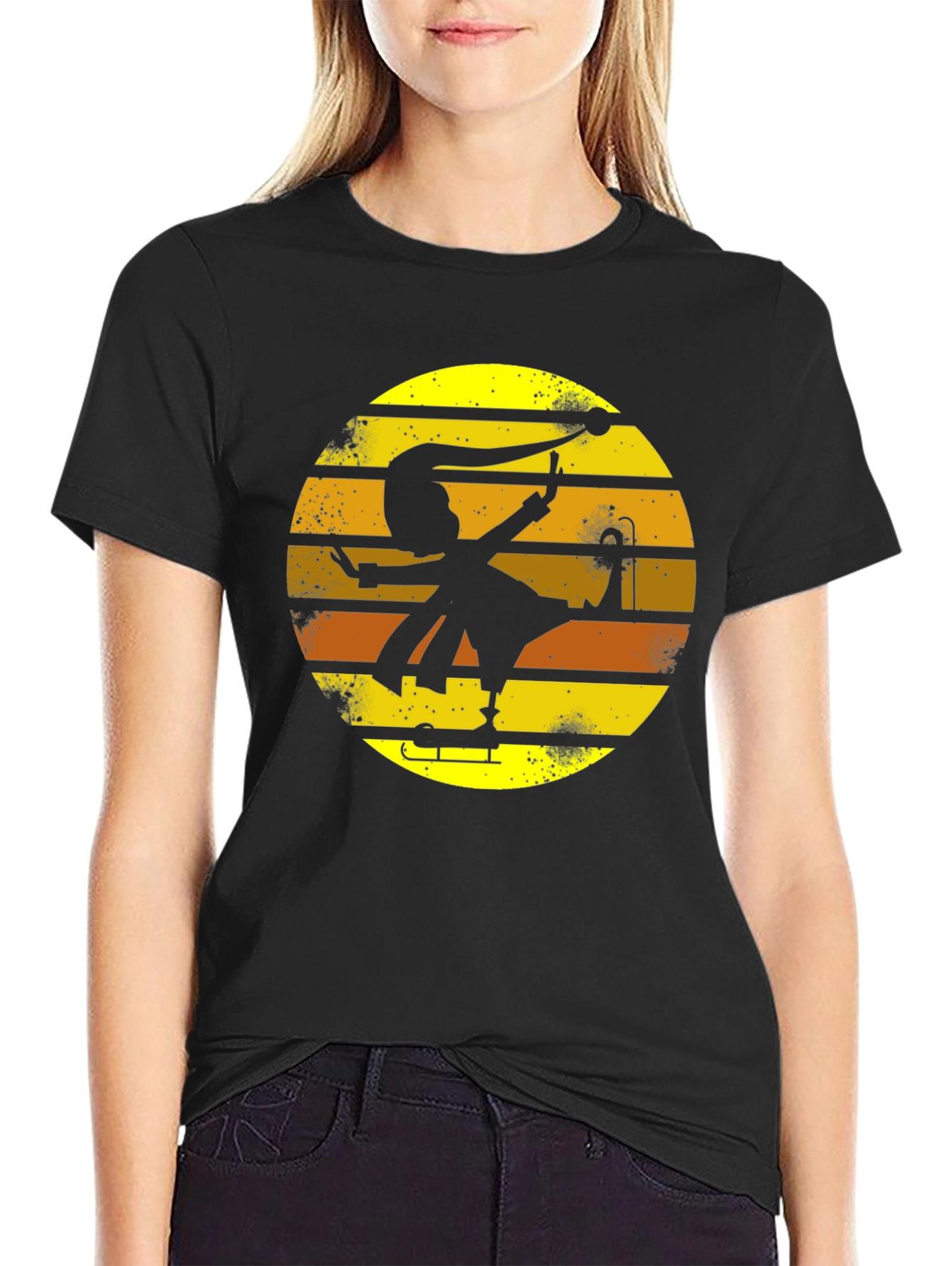 Retro Jester Silhouette Graphic Tee