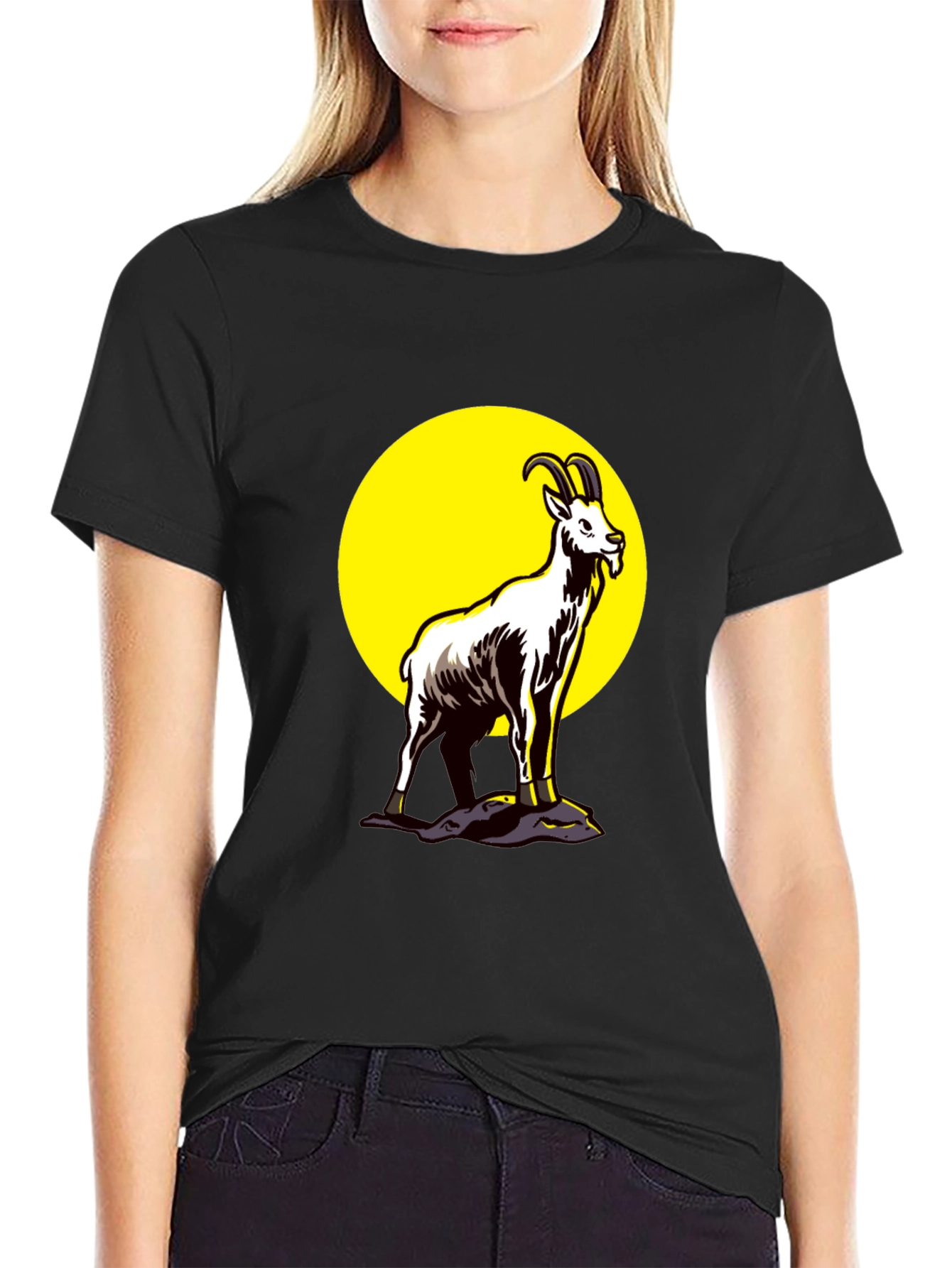 Goat Graphic Black T-Shirt