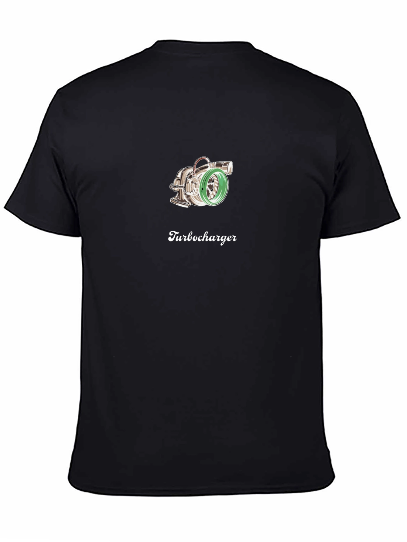 Turbocharger Graphic Tee - Black Cotton T-Shirt