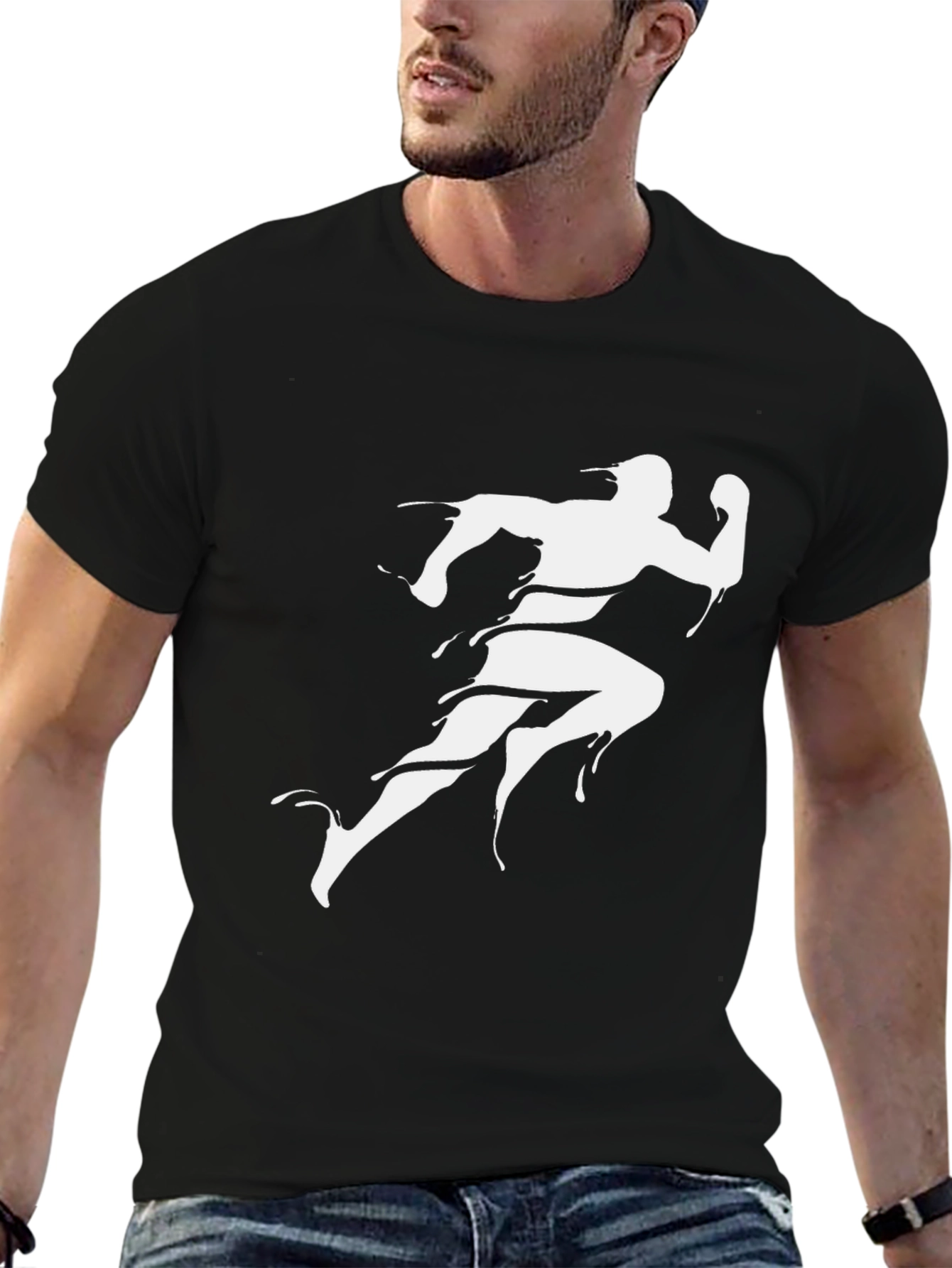 Mens Graphic Tee - Running Silhouette